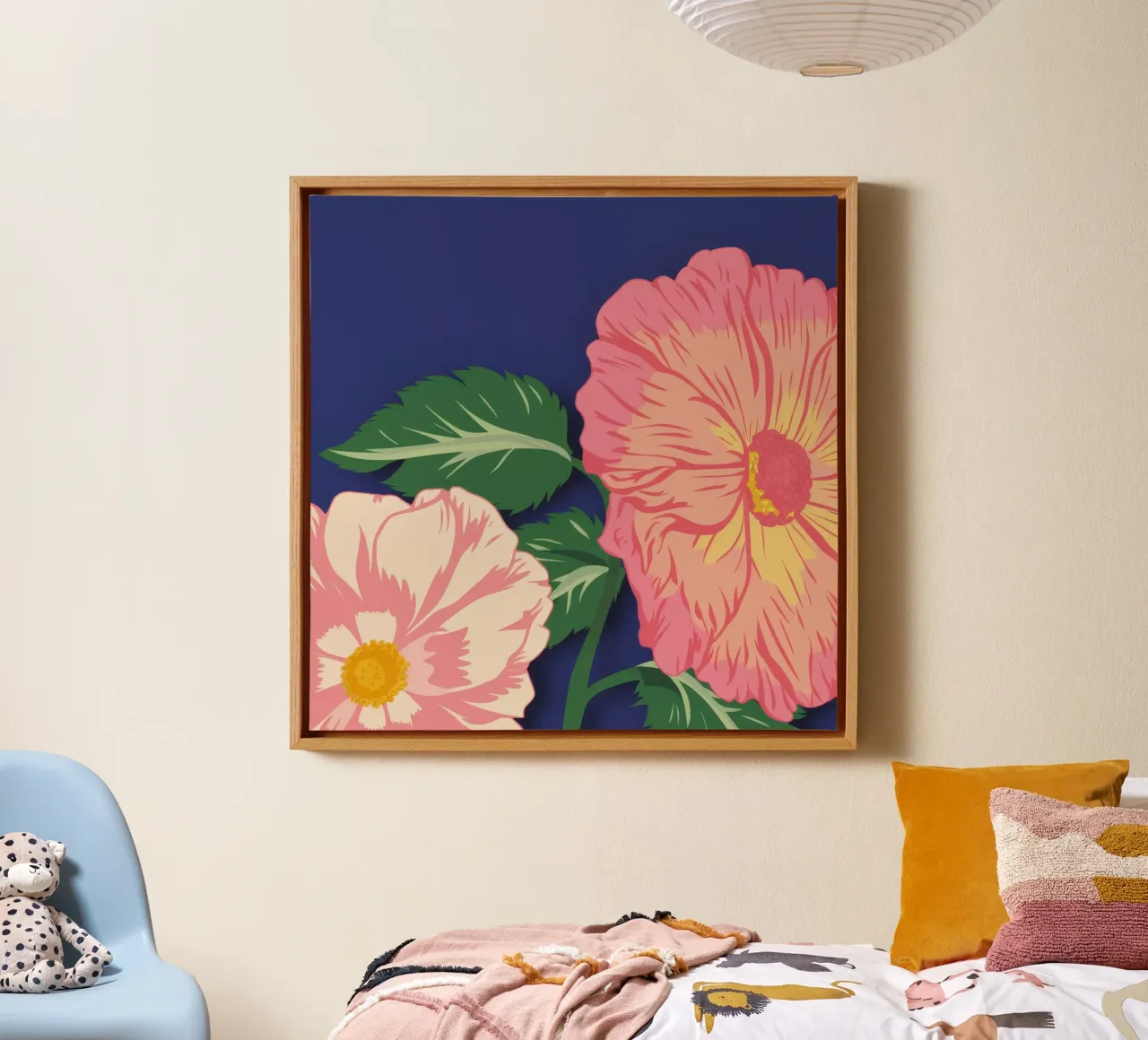 Macro Bloom Rosa tela da Lumie Layers