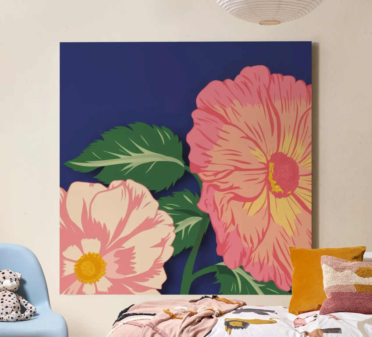 Macro Bloom Rosa tela da Lumie Layers