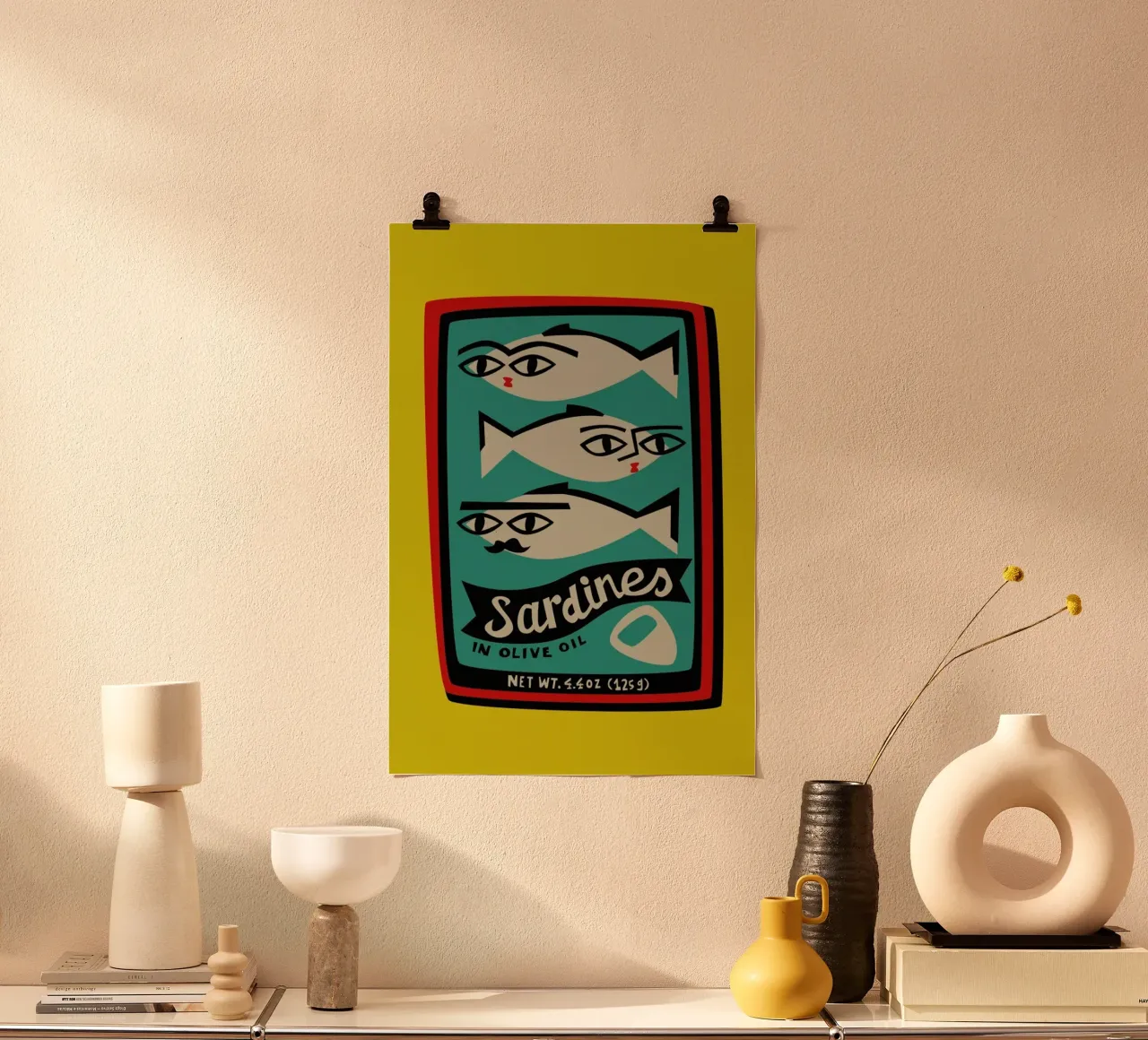 Sardines poster da Fox & Velvet