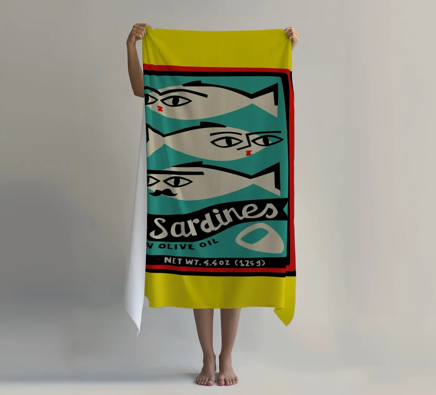 Sardines strandhanddoek van Fox & Velvet