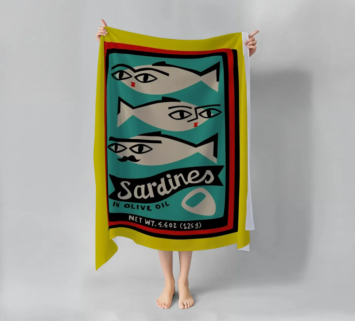 Sardines strandhanddoek van Fox & Velvet