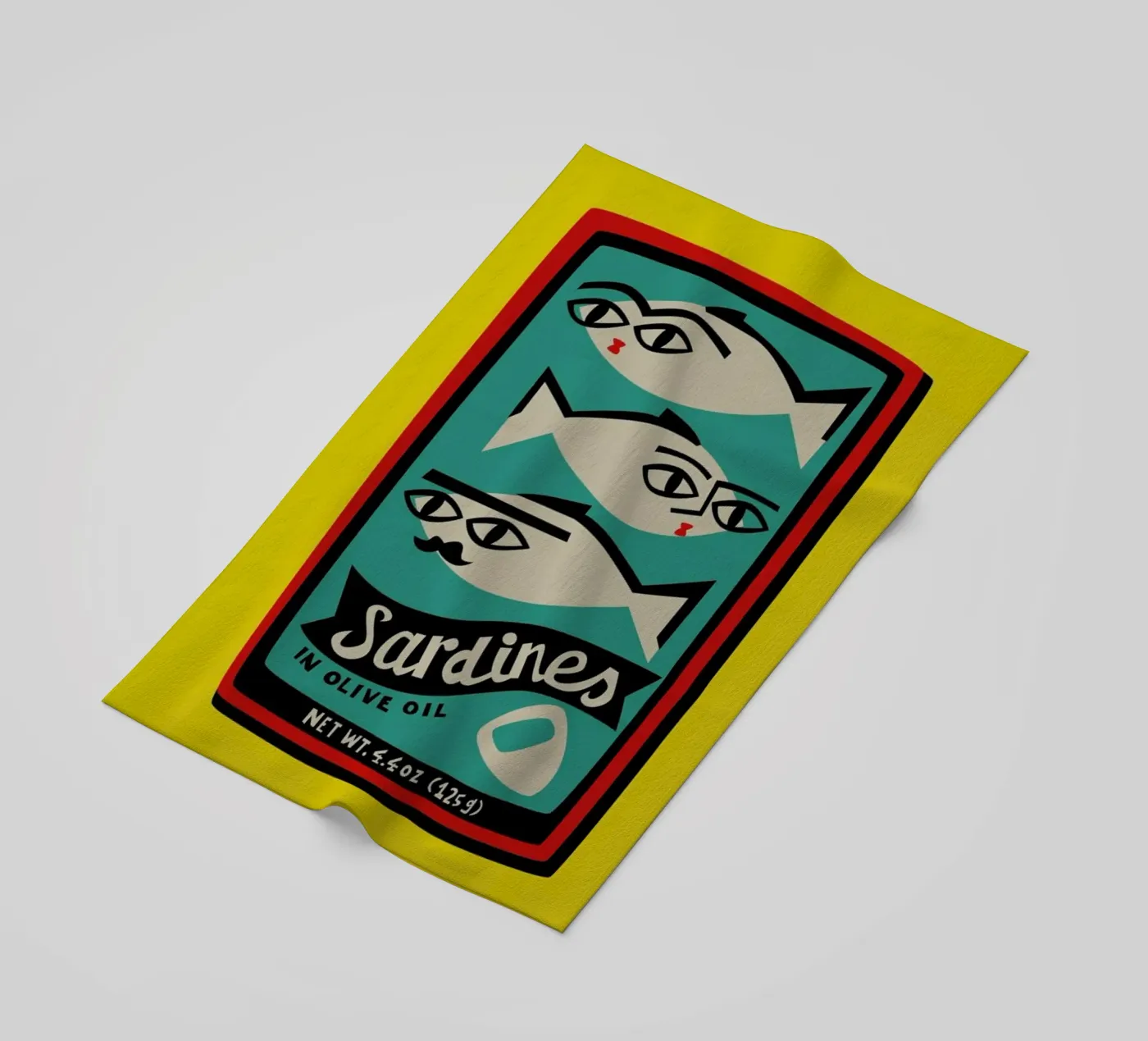 Sardines strandhanddoek van Fox & Velvet