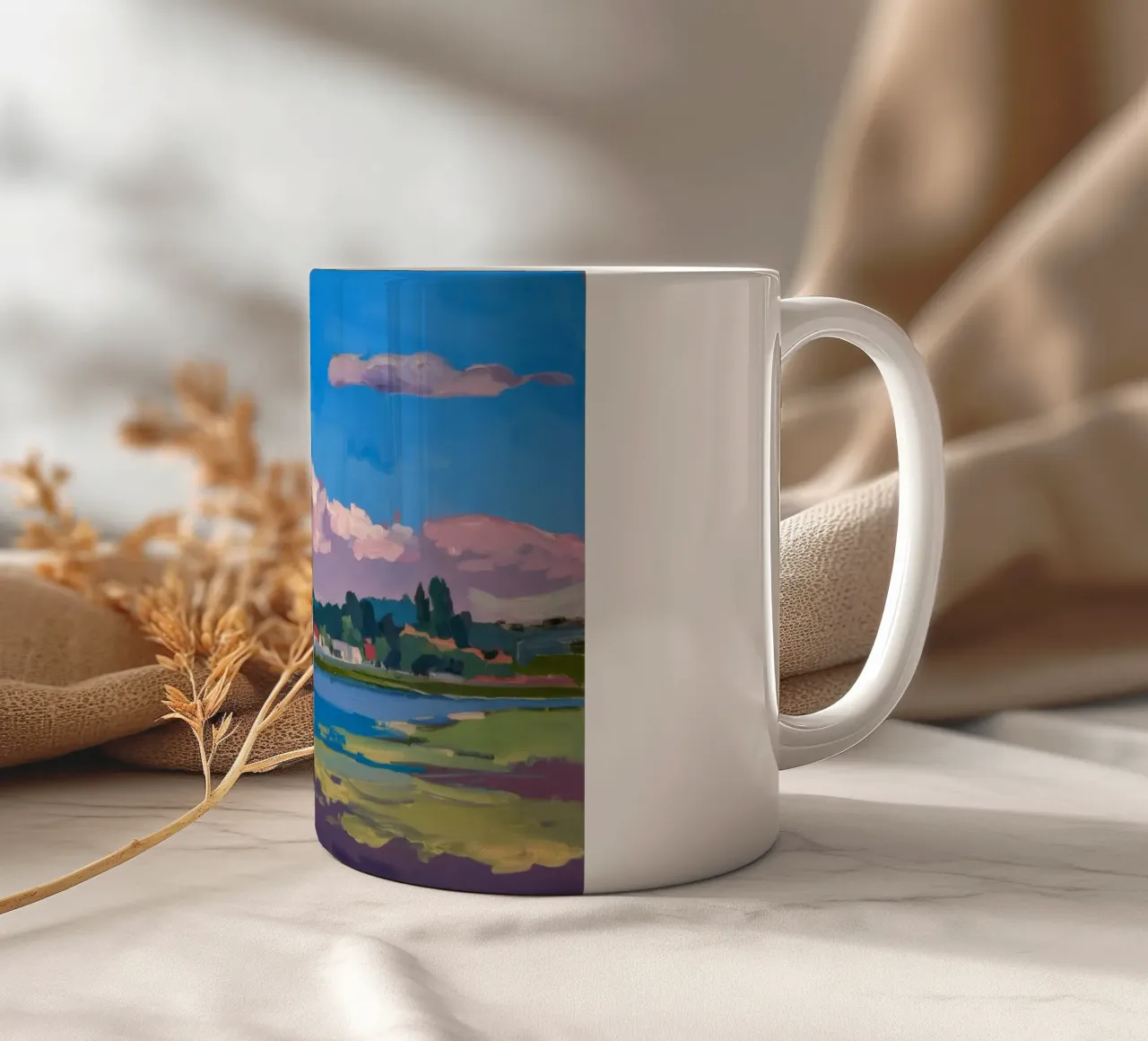 Azure Skies Serenity keramische mok van Radiance Landscape