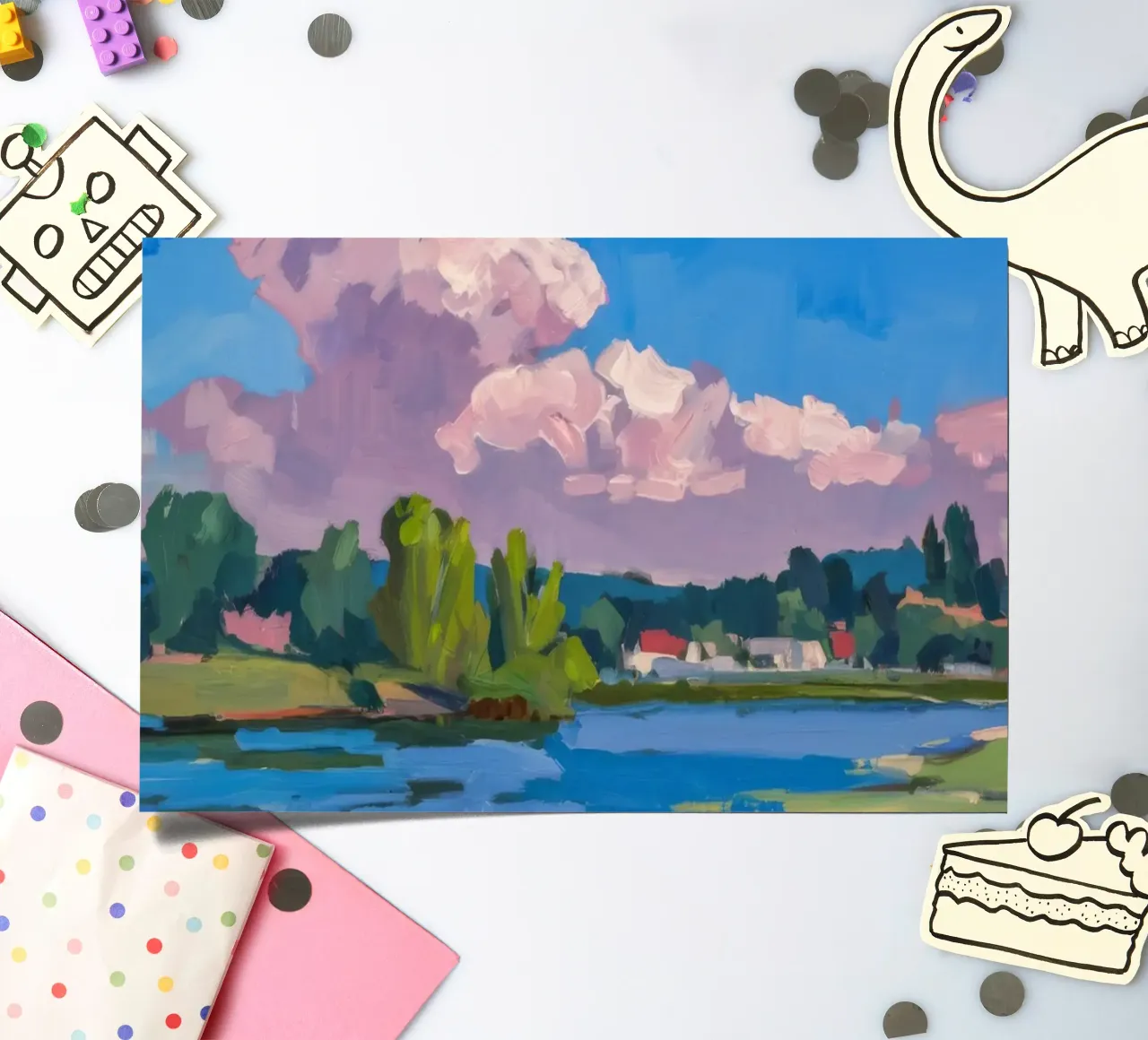 Azure Skies Serenity sticker sheet by Radiance Landscape