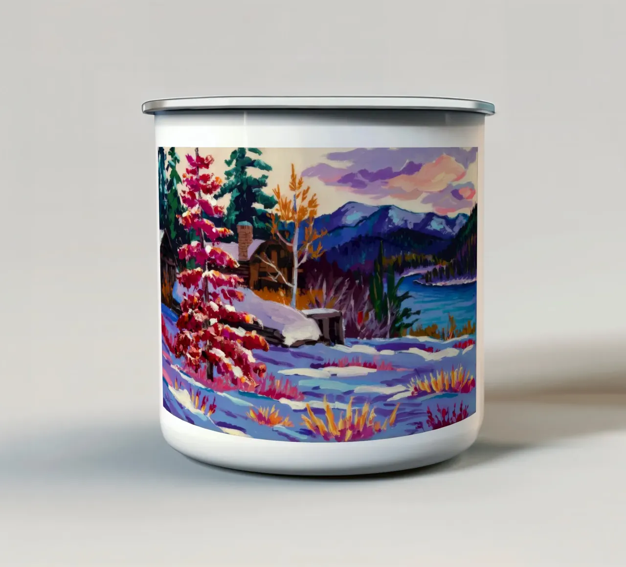 Crimson Pine Solitude tazza in smalto da Lush Essence