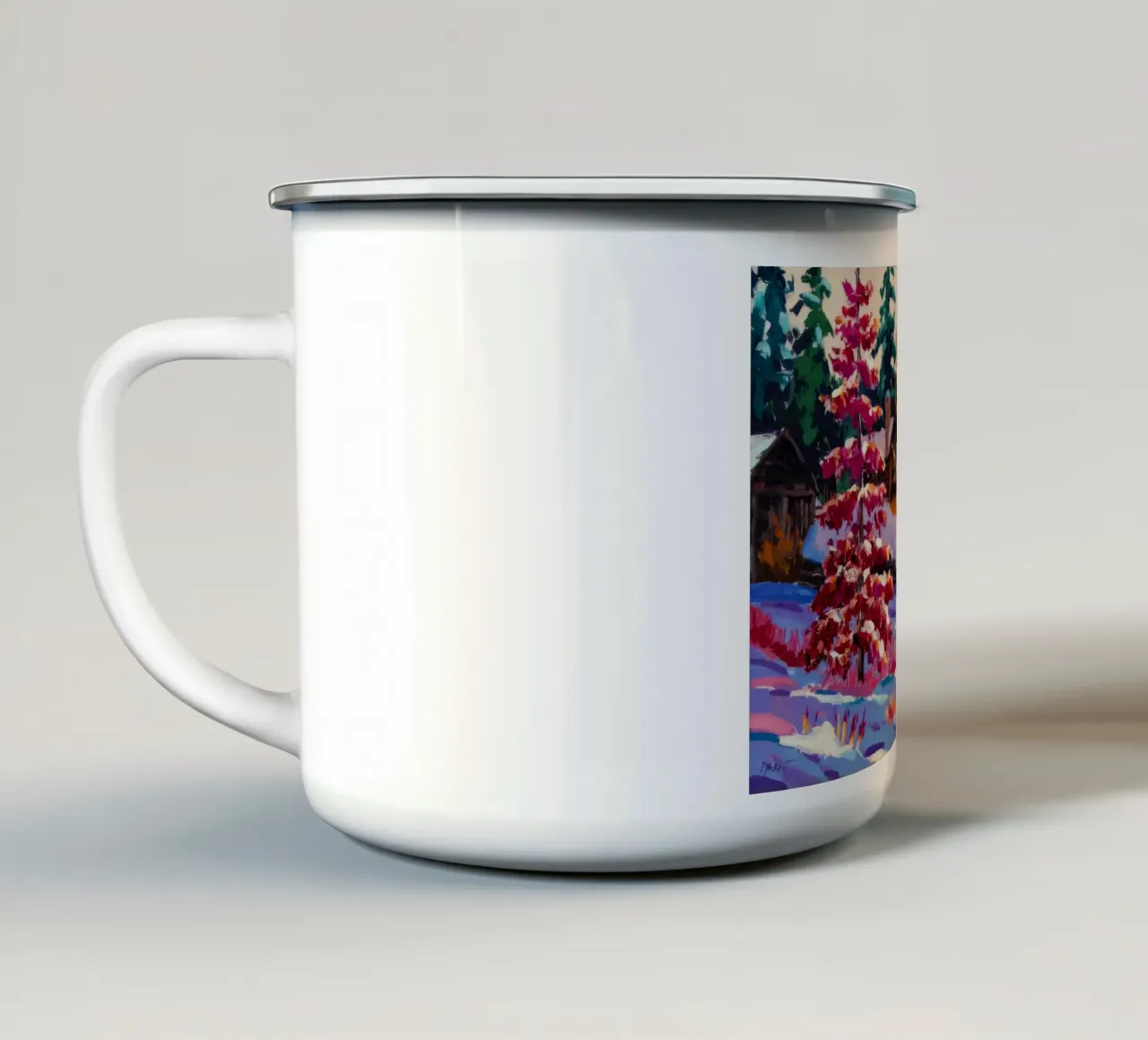 Crimson Pine Solitude tazza in smalto da Lush Essence