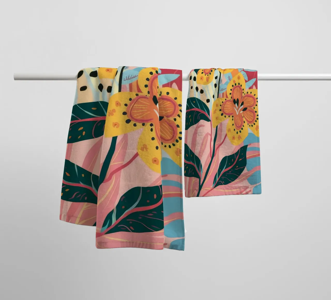 Farfalla Flora Danza asciugamano da bagno da Lumie Layers