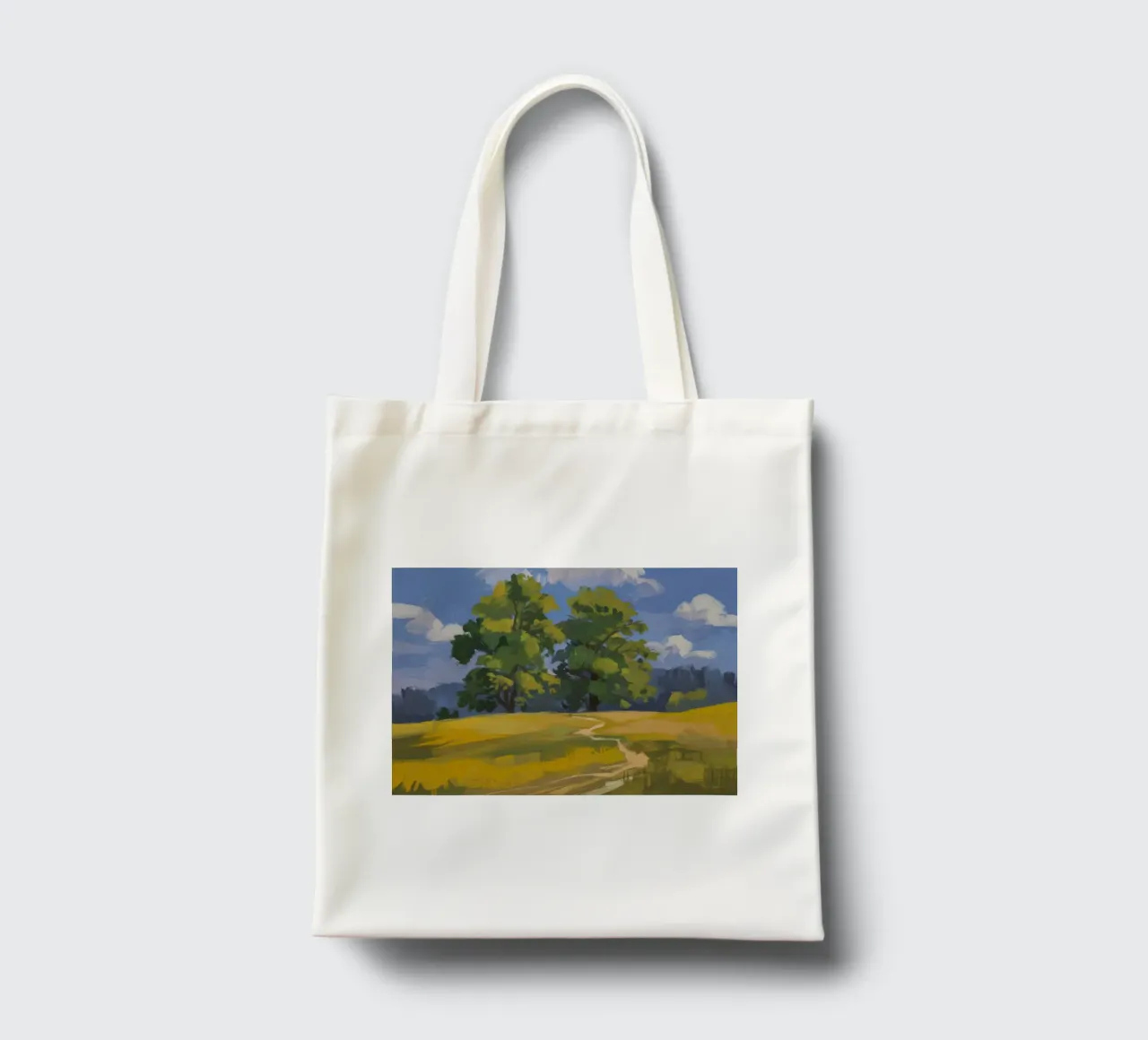 Golden Fields Embrace tote bag by Radiance Landscape