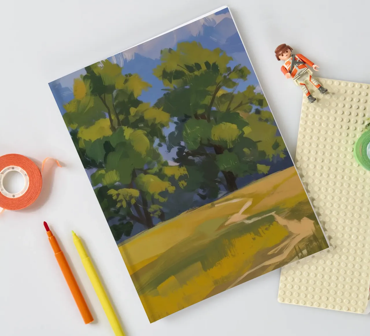 Golden Fields Embrace notebook by Radiance Landscape
