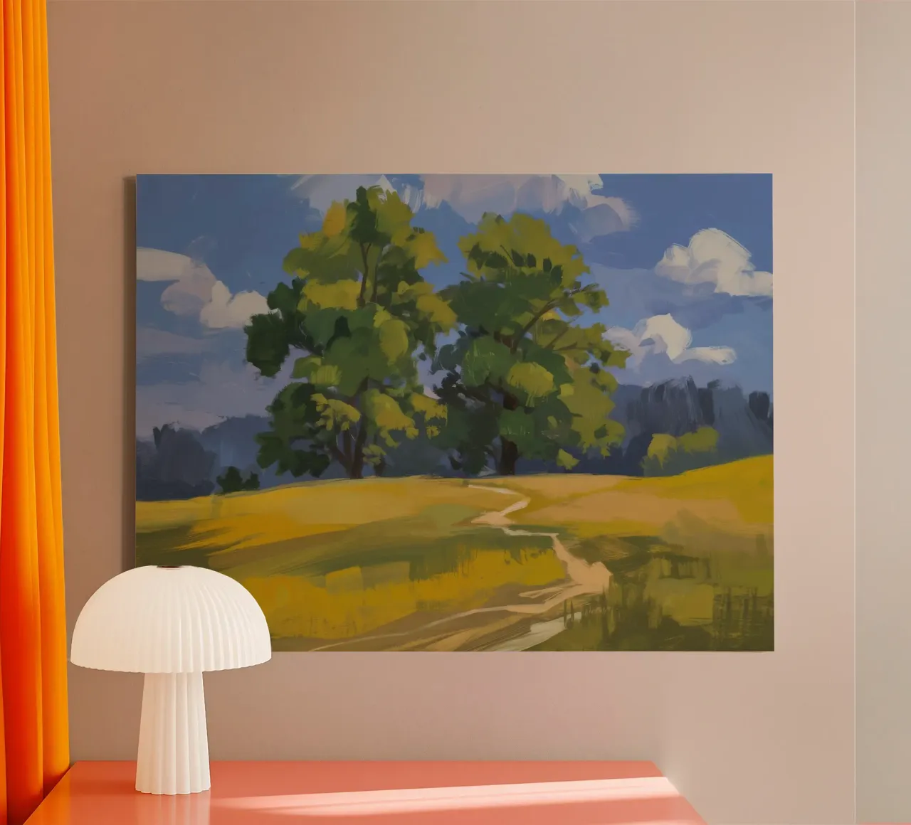 Golden Fields Embrace toile de Radiance Landscape