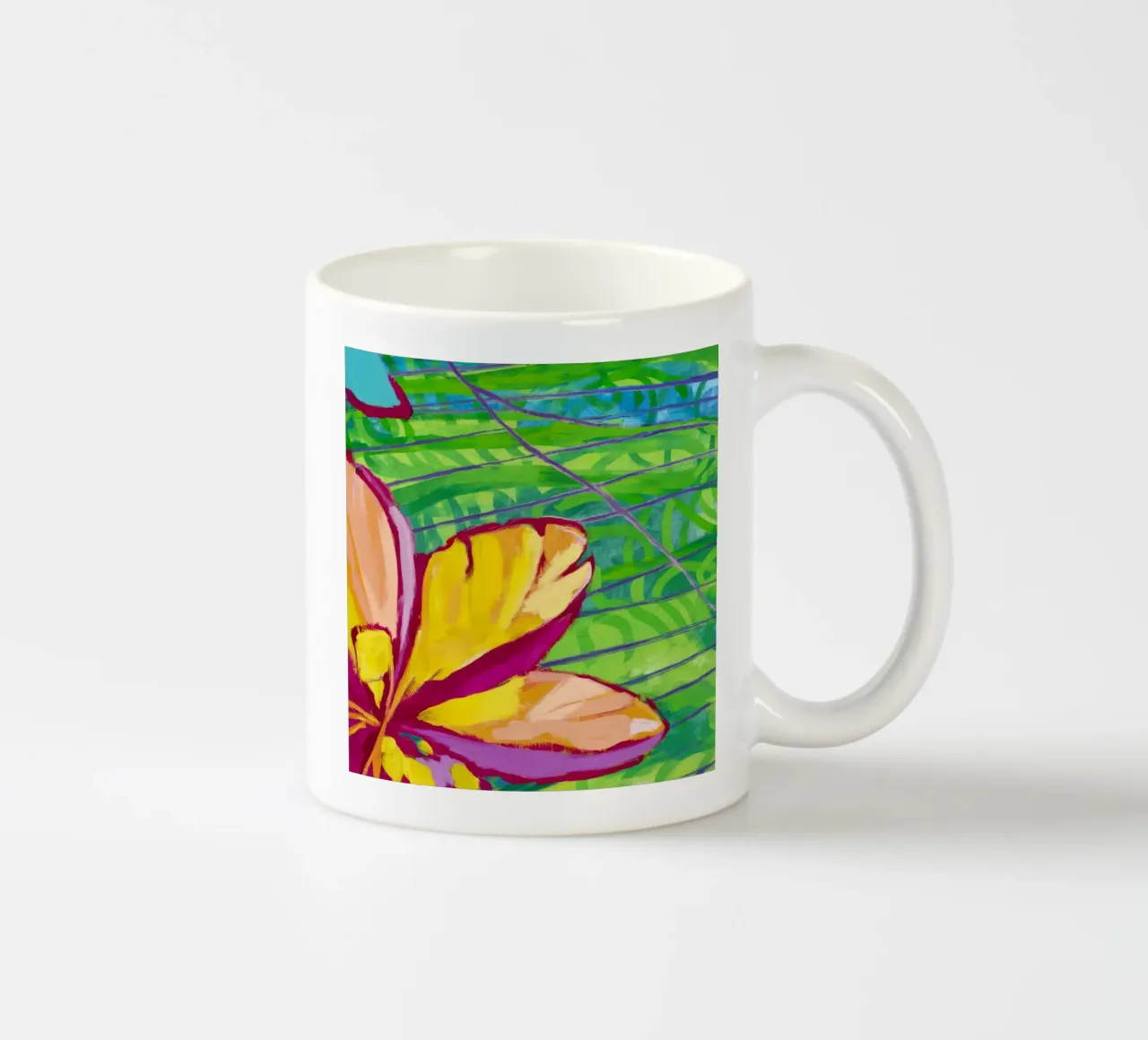 Fioritura tropicale tazza in ceramica da Vivid Reverie