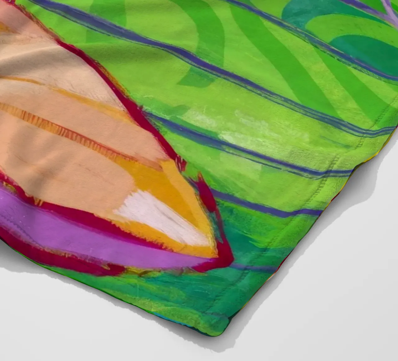 Tropical Bloom Burst fleece blanket by Vivid Reverie