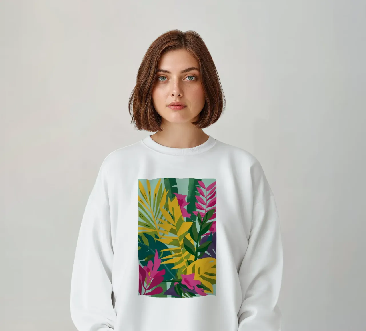 Exuberancia de hojas de selva sudadera de Lumie Layers