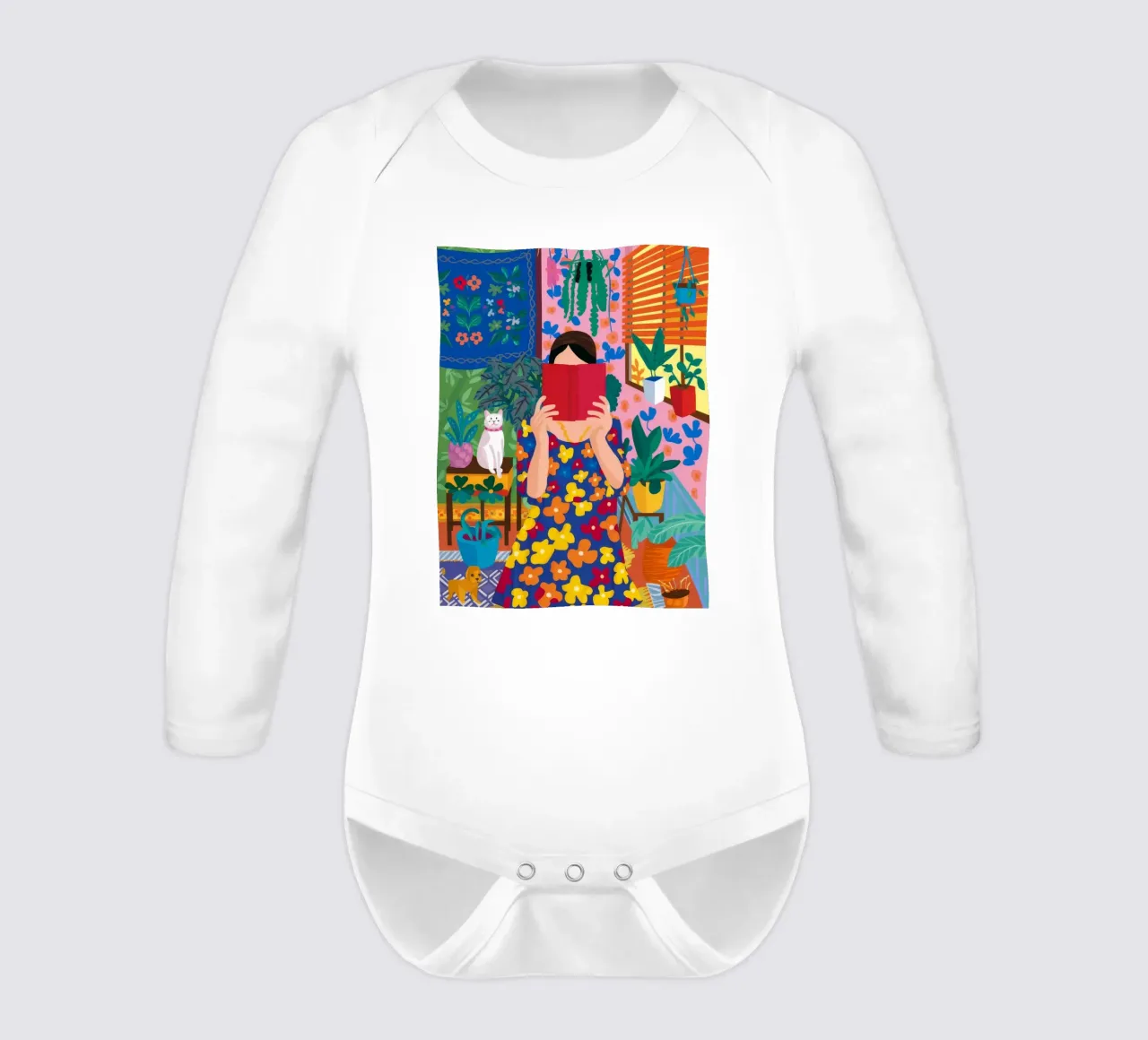 Abito floreale Reverie body neonato maniche lunghe da Grande Serene