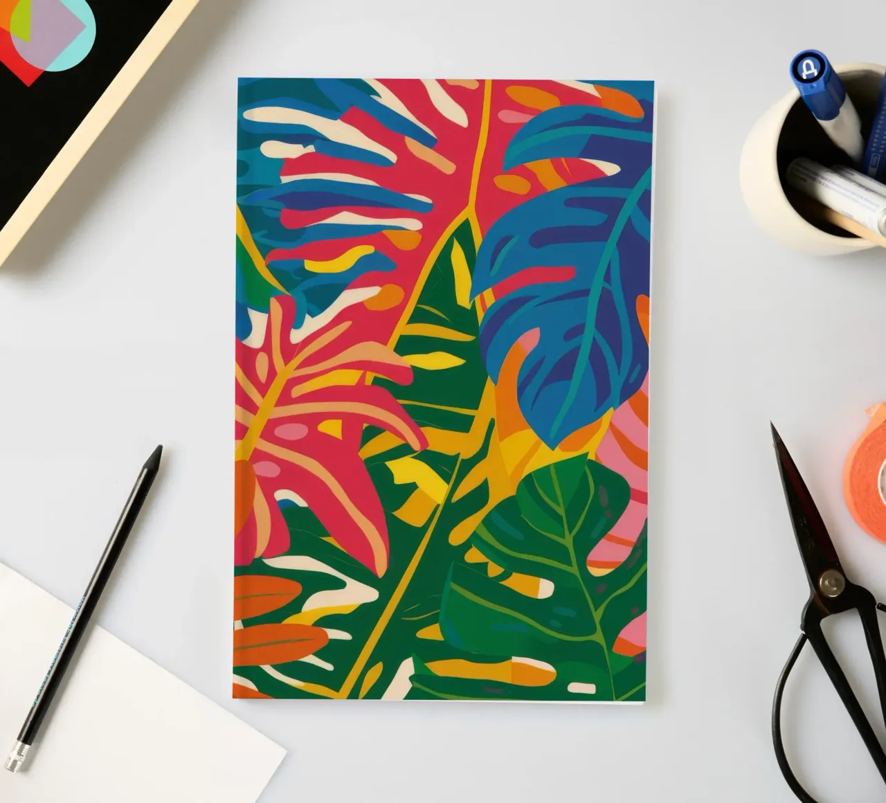 Abstract Leaf Dance notebook by Lumie Layers