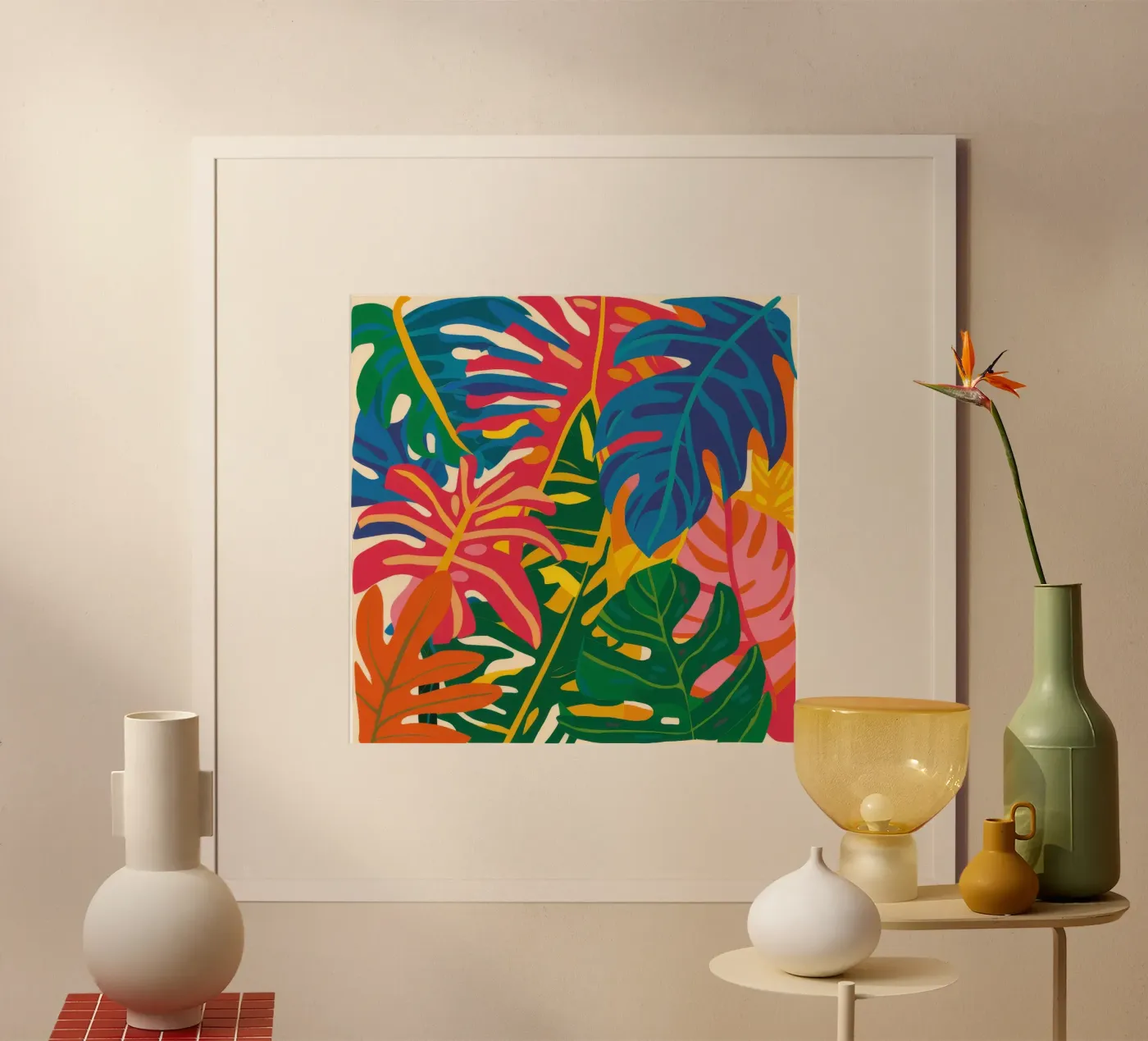 Abstract Leaf Dance poster by Lumie Layers