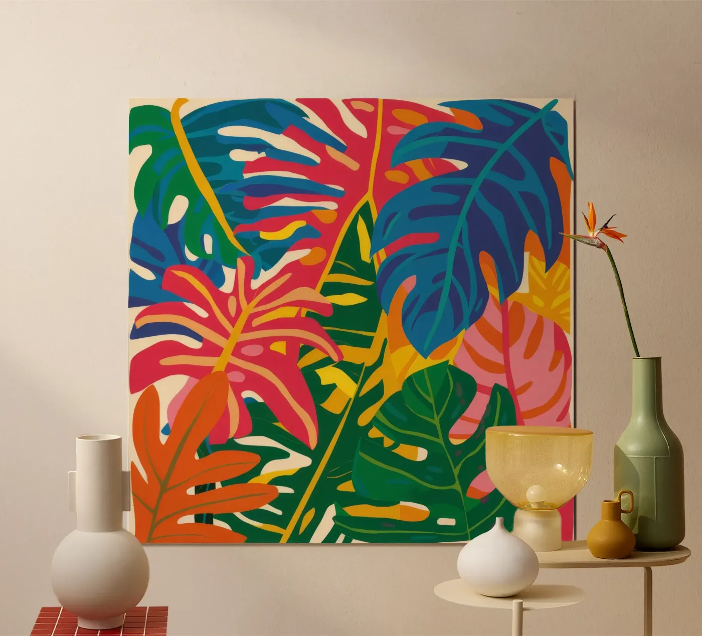 Abstract Leaf Dance poster by Lumie Layers