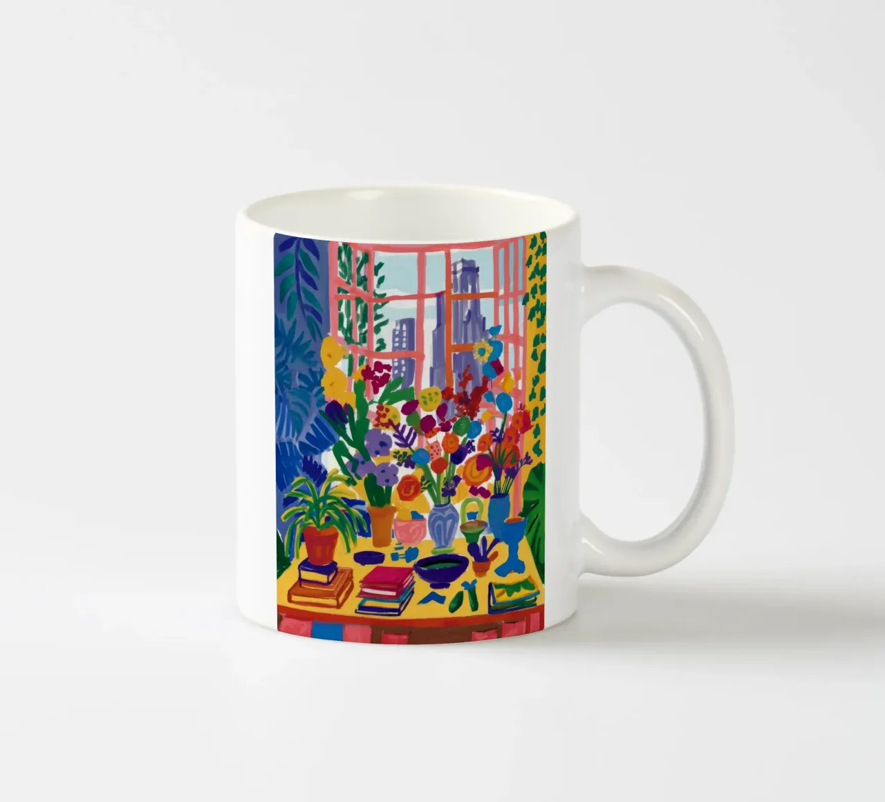 Fiori della cassetta delle finestre tazza in ceramica da Grande Serene