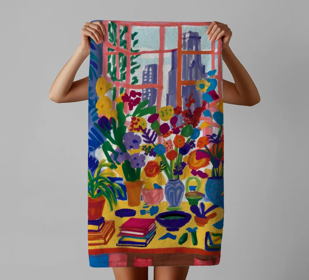 Window Box Blooms towel by Grande Serene