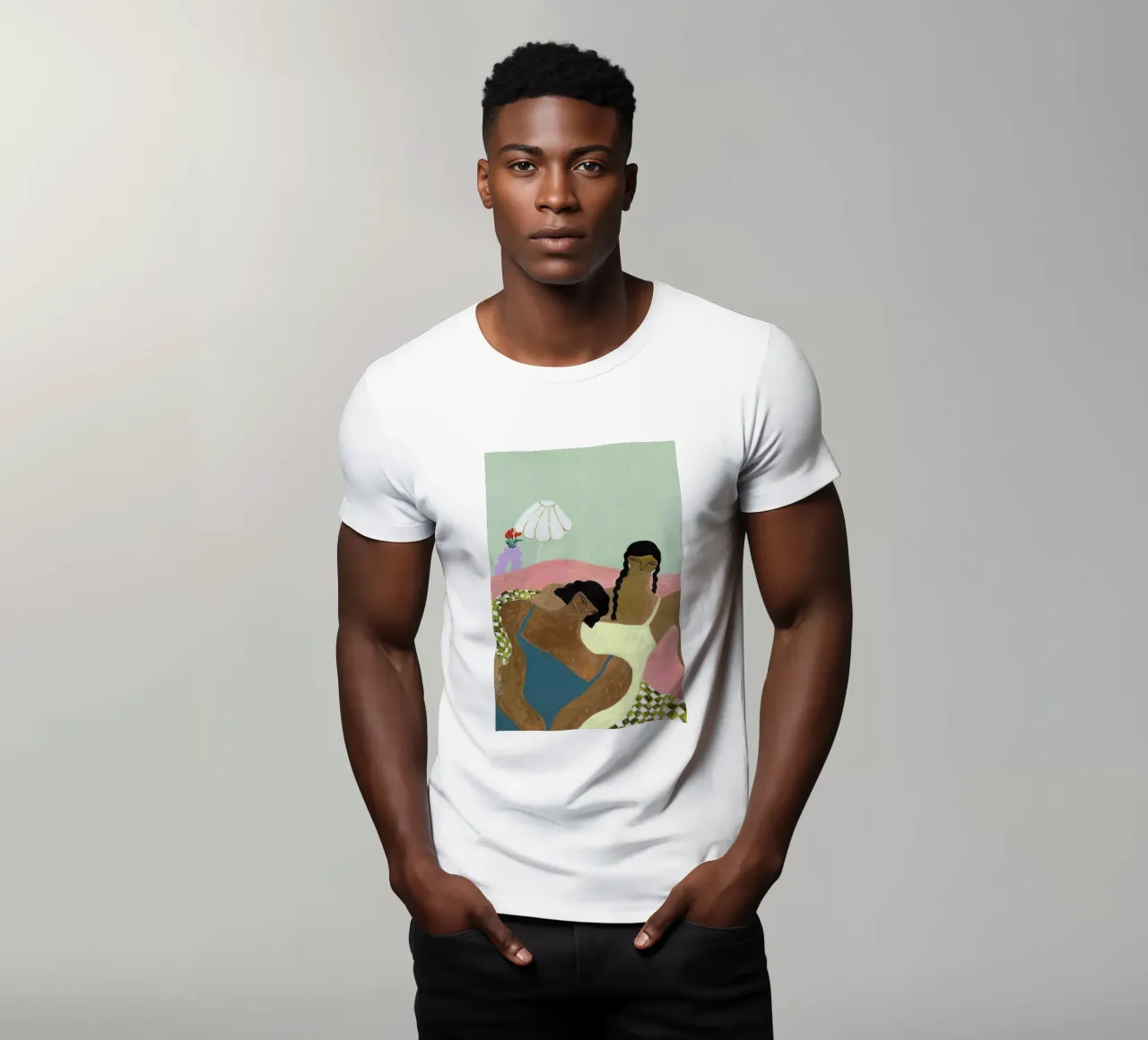 Surrounded by a Blanket t-shirt da Nudes and Croissants