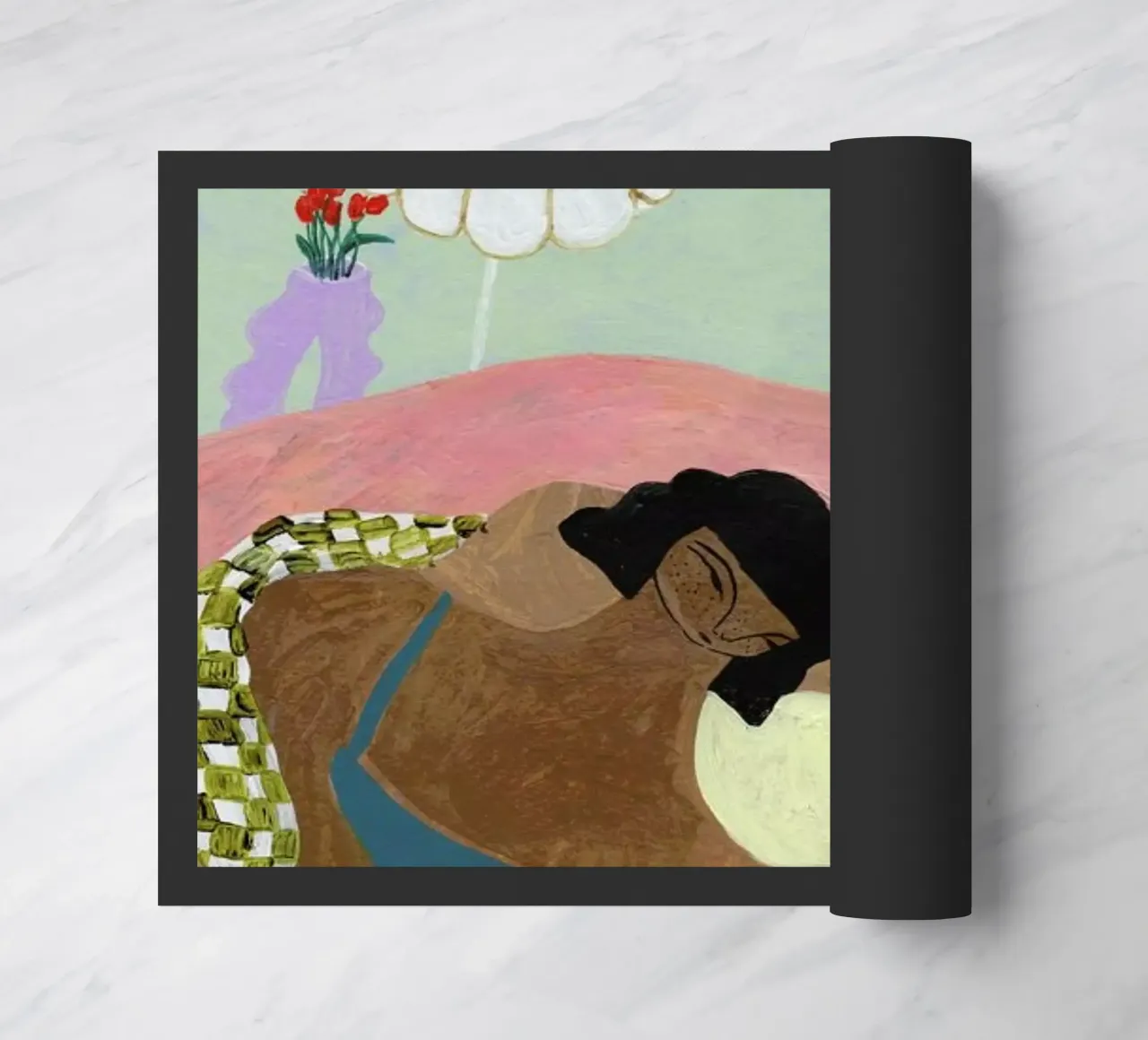Surrounded by a Blanket doormat by Nudes and Croissants
