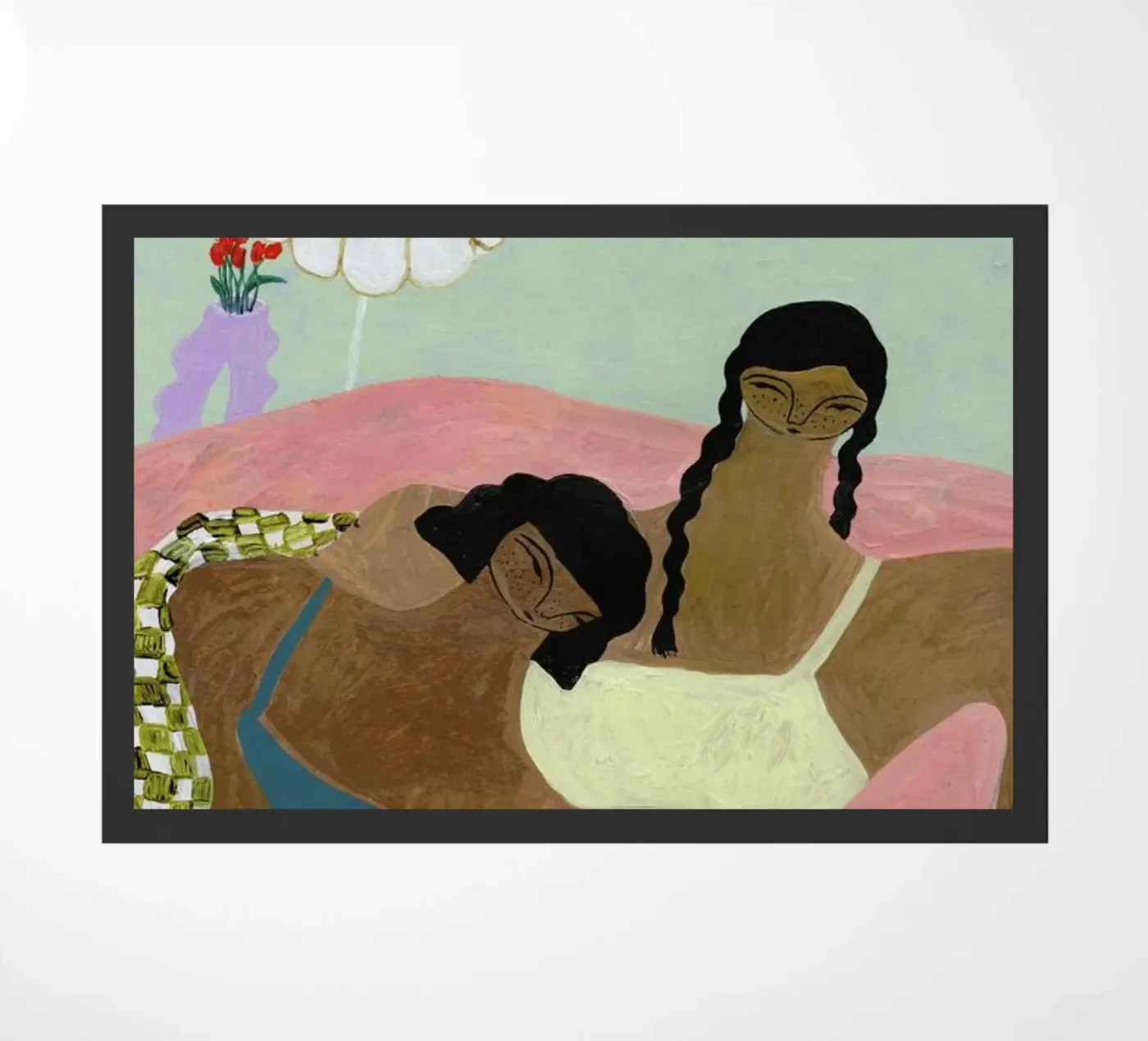 Surrounded by a Blanket doormat by Nudes and Croissants