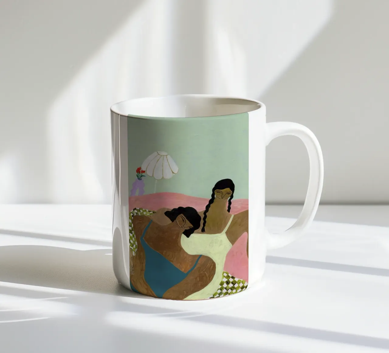 Surrounded by a Blanket mug en céramique de Nudes and Croissants