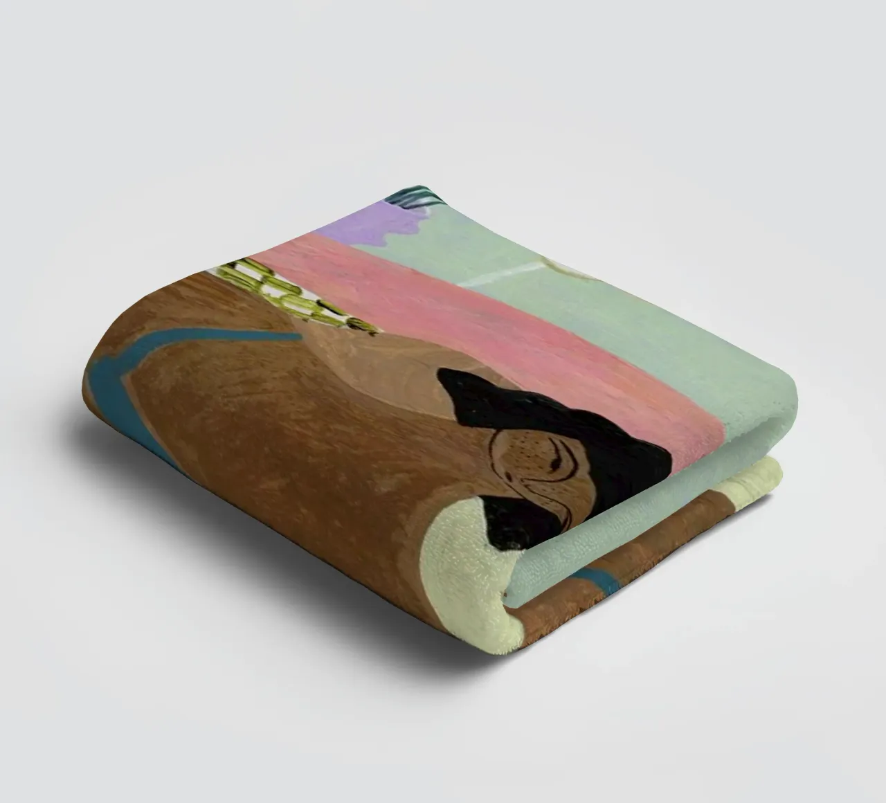 Surrounded by a Blanket asciugamano da bagno da Nudes and Croissants