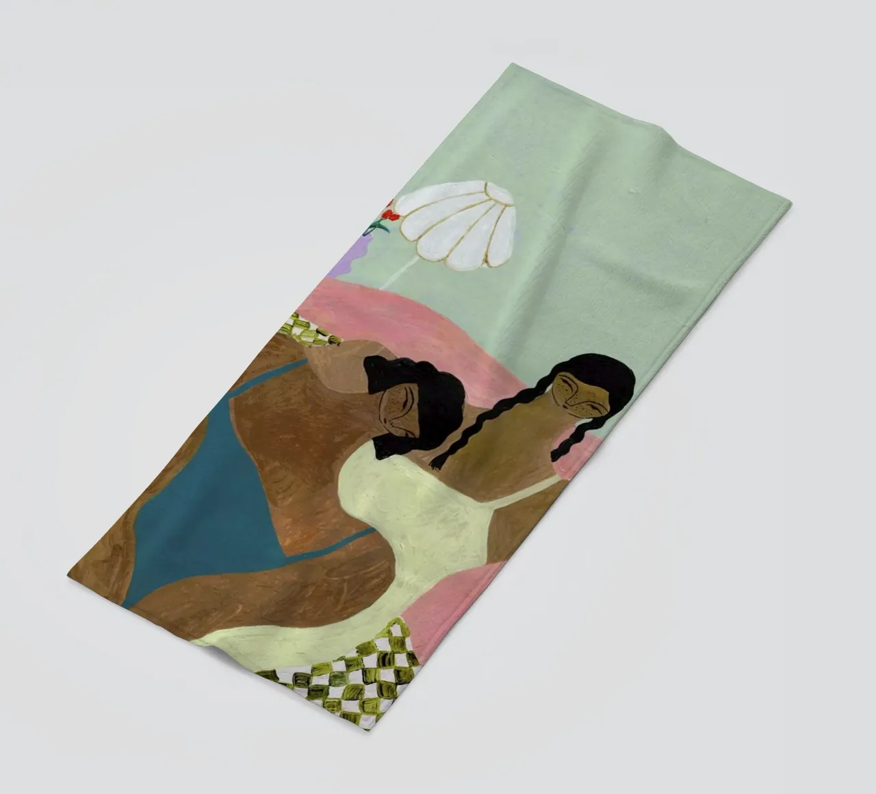 Surrounded by a Blanket beach towel by Nudes and Croissants