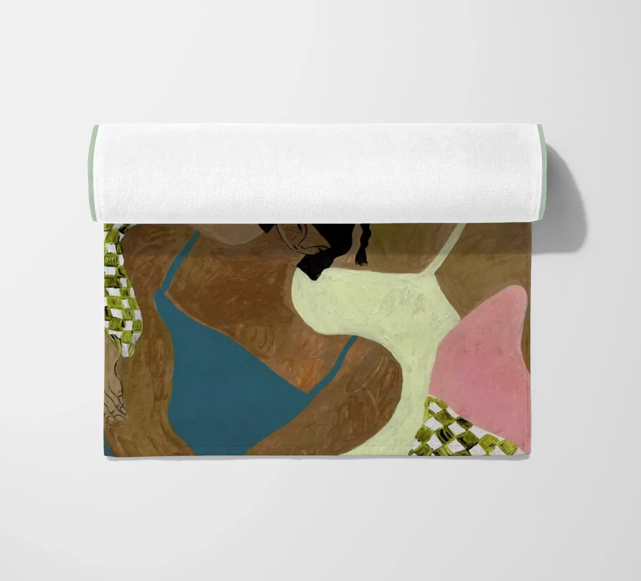 Surrounded by a Blanket beach towel by Nudes and Croissants