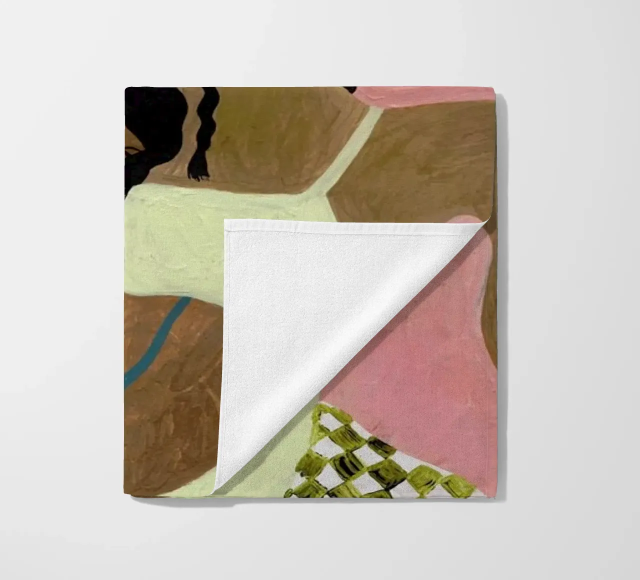 Surrounded by a Blanket beach towel by Nudes and Croissants