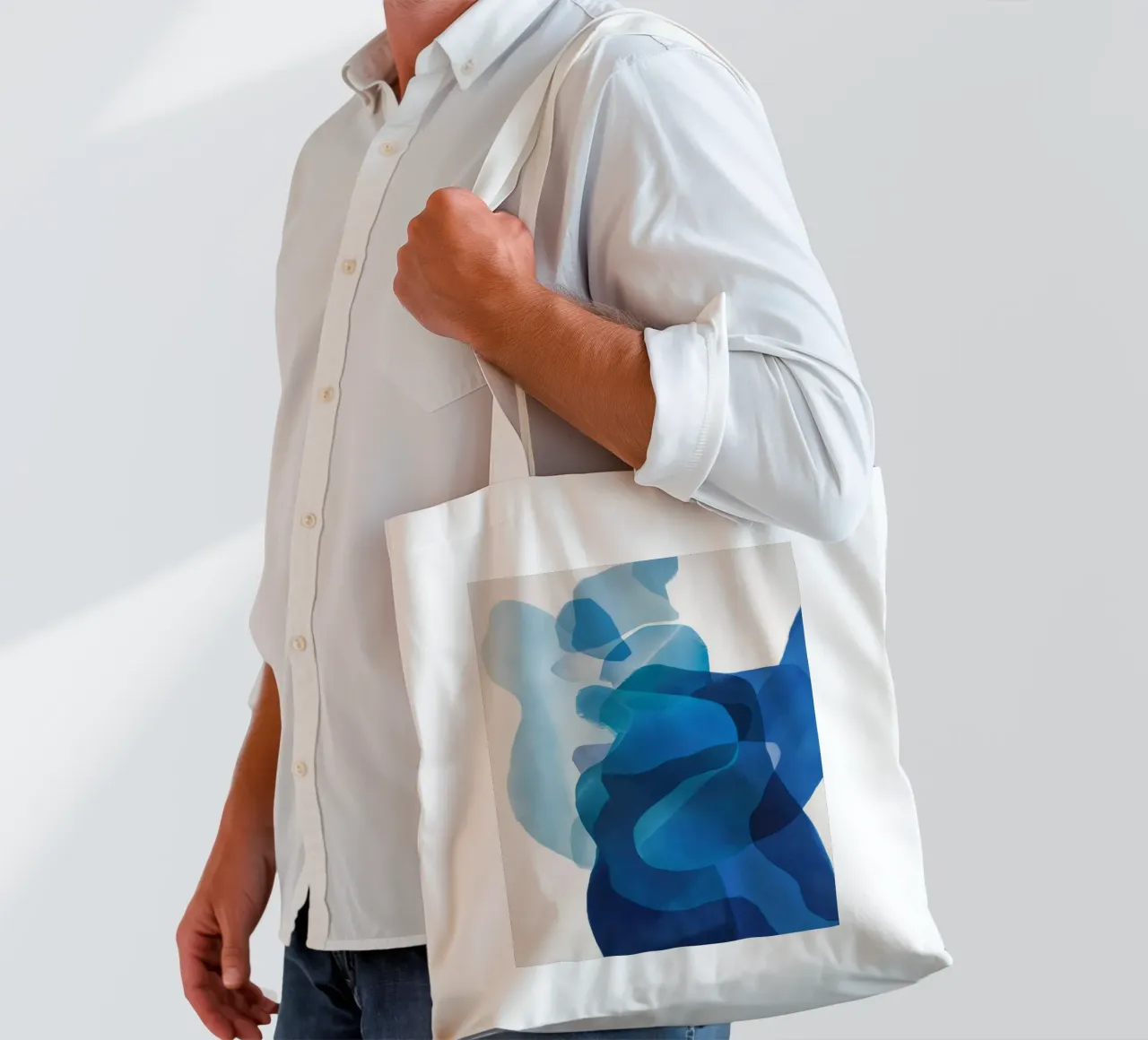Cascata di anime cerulee borsa in juta da Vivid Reverie