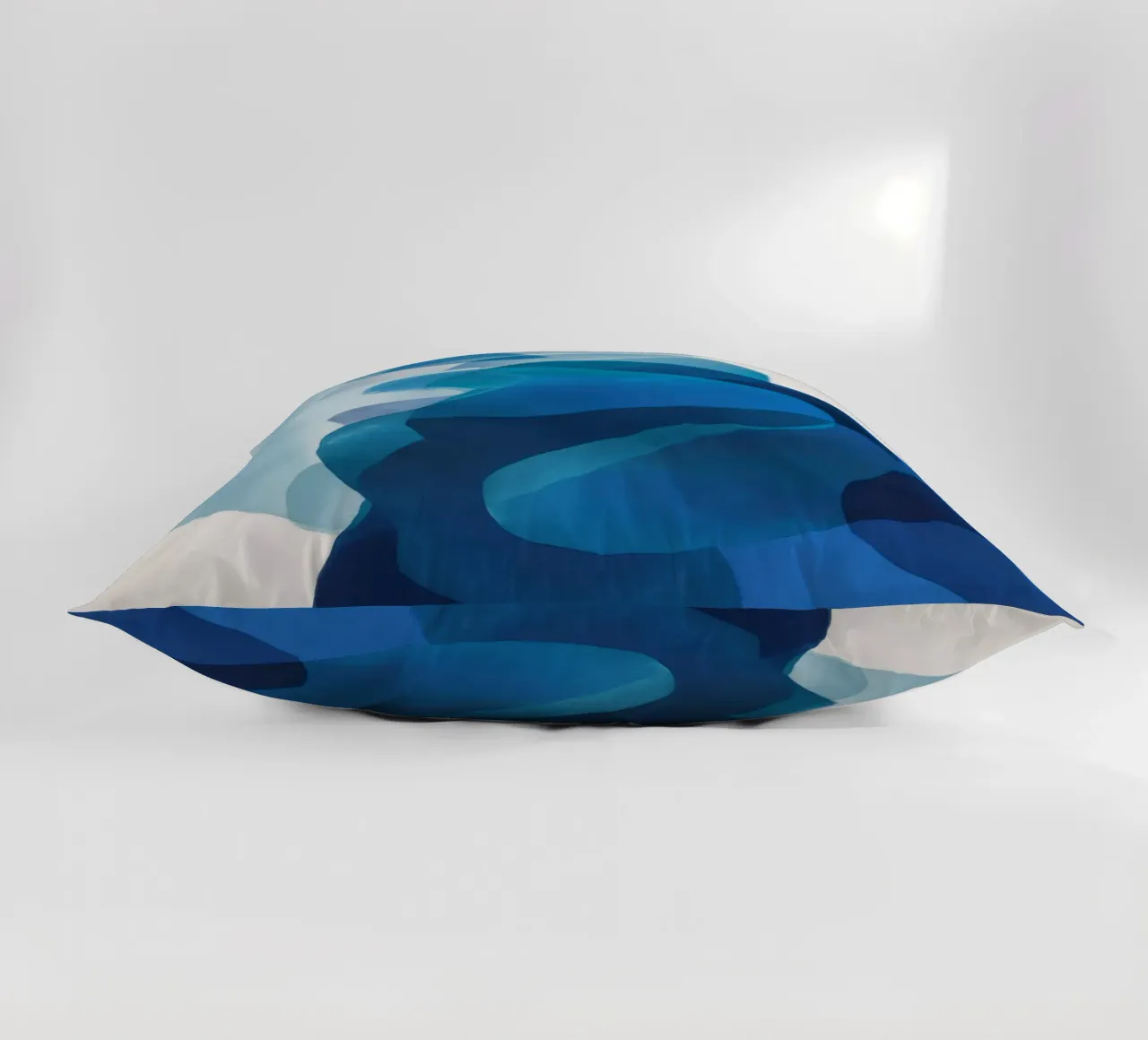 Cerulean Soul Cascade decorative cushion by Vivid Reverie