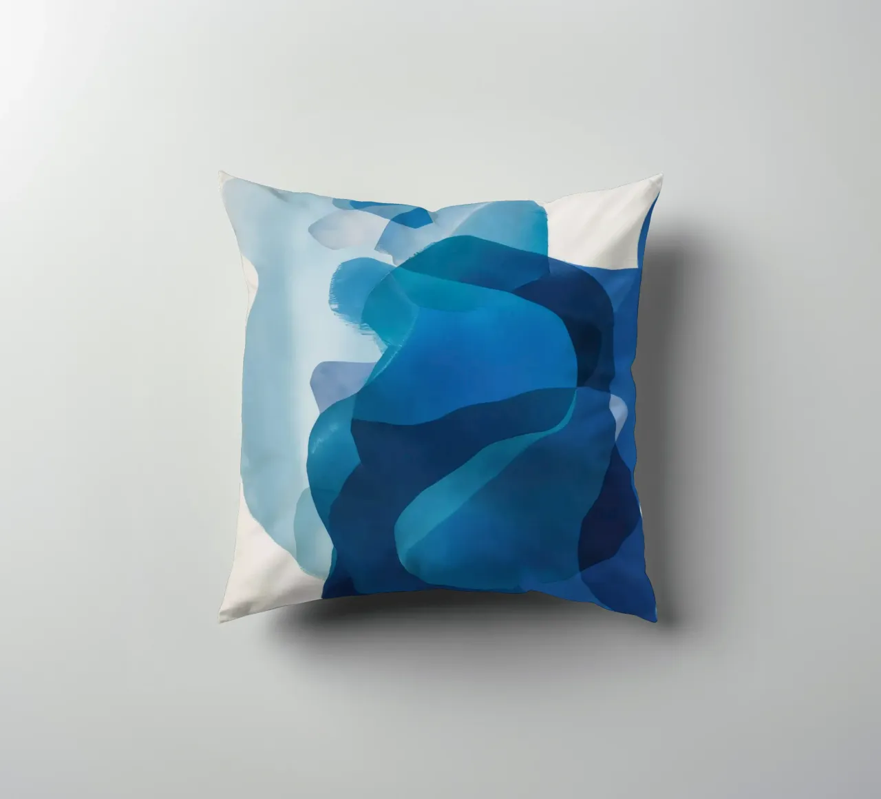 Cerulean Soul Cascade decorative cushion by Vivid Reverie