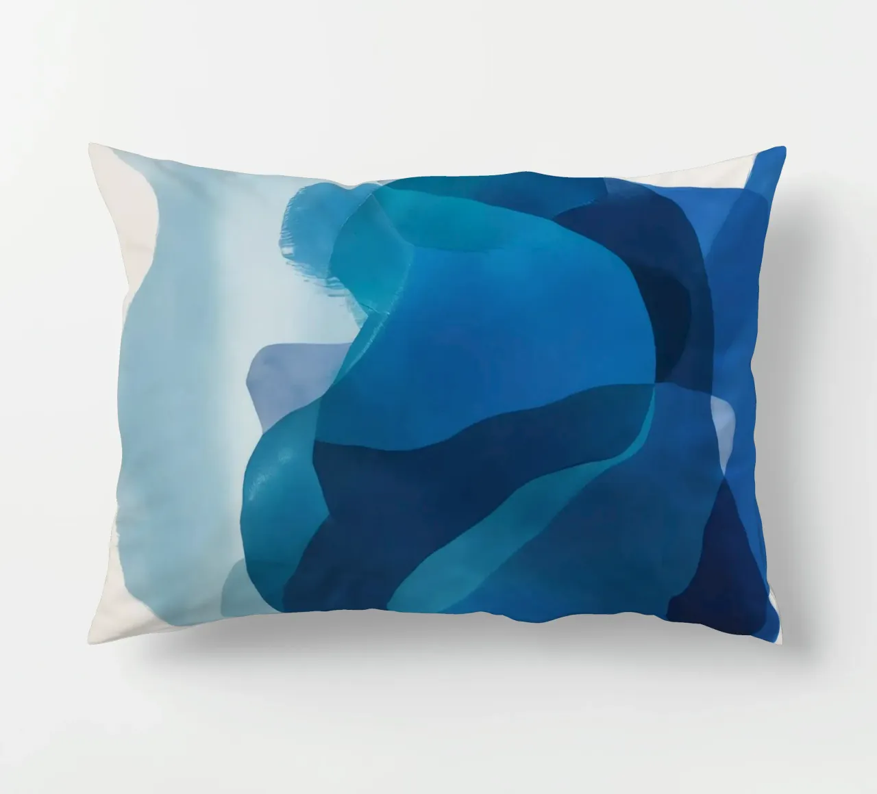 Cerulean Soul Cascade decorative cushion by Vivid Reverie