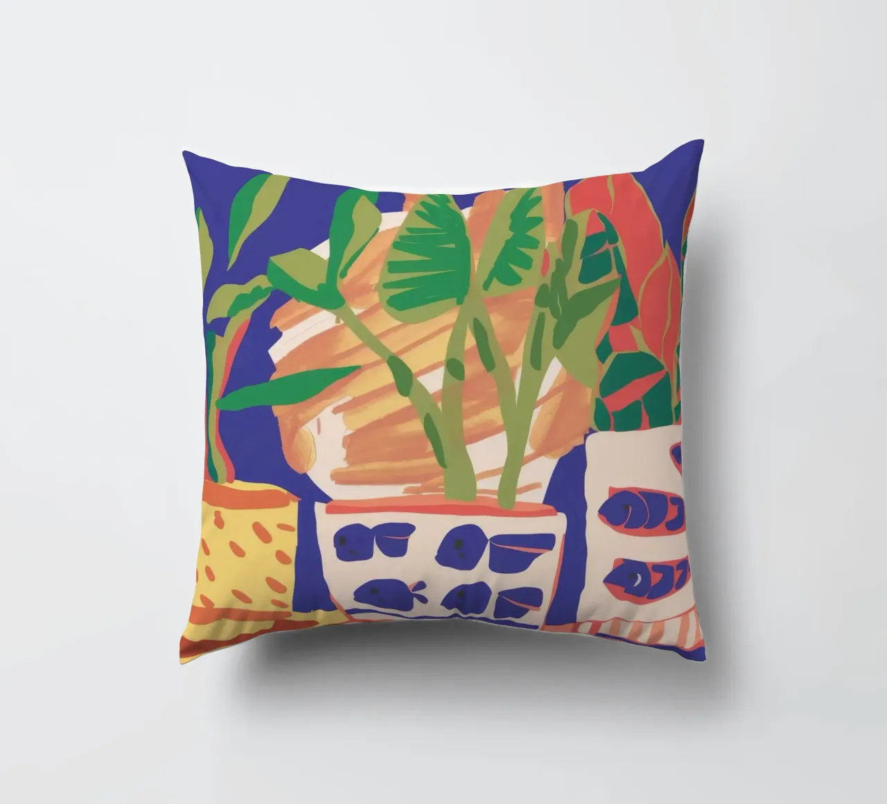 Potted Plant Array decorative cushion by Lumie Layers