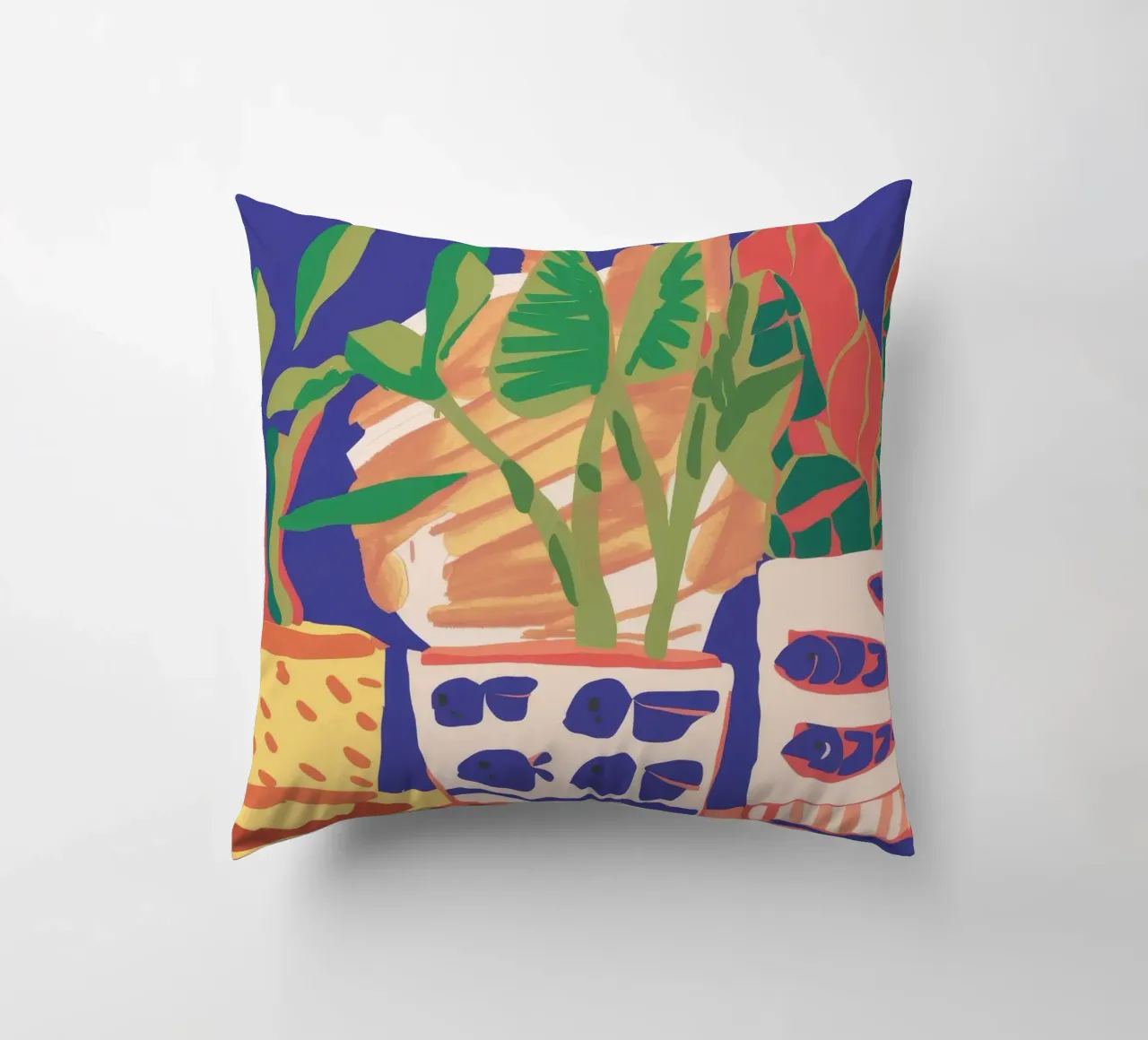 Potted Plant Array decorative cushion by Lumie Layers