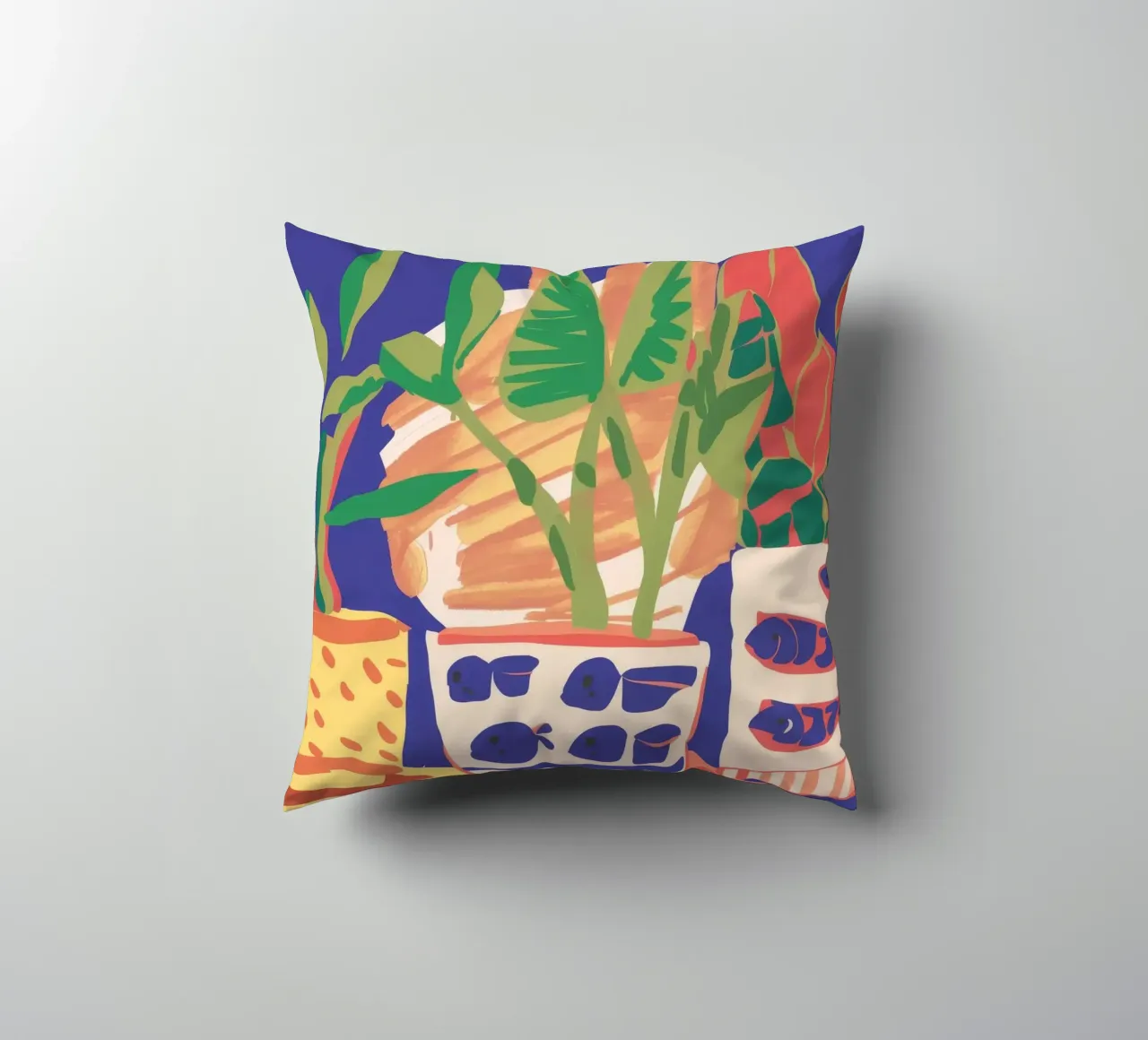 Potted Plant Array decorative cushion by Lumie Layers