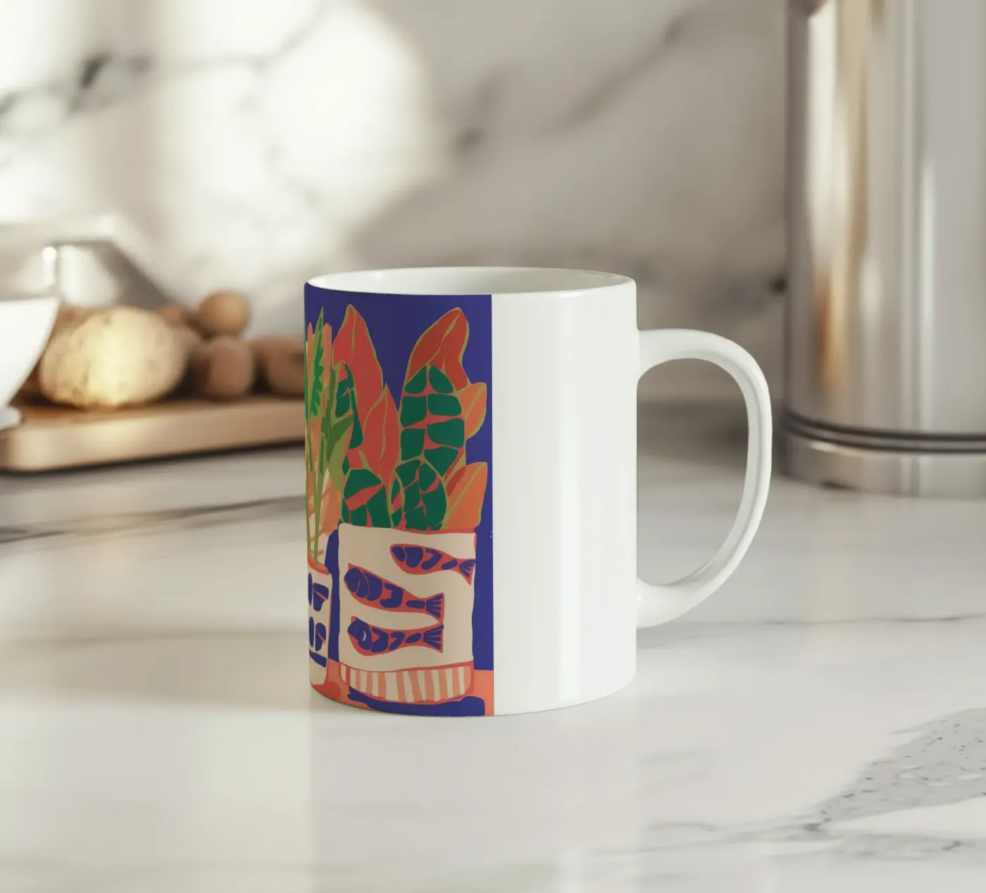 Potted Plant Array ceramic mug by Lumie Layers