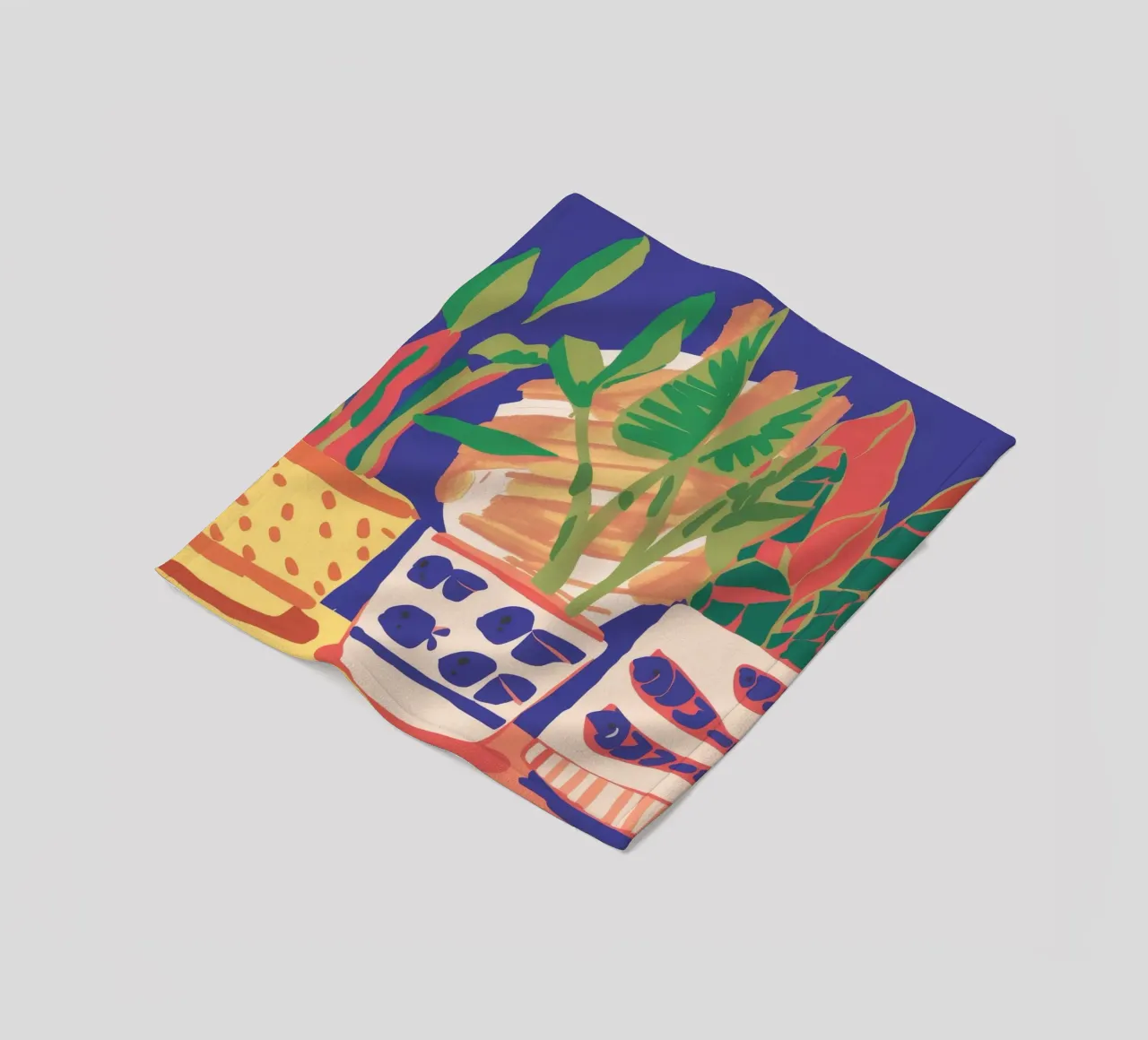 Potted Plant Array fleece blanket by Lumie Layers