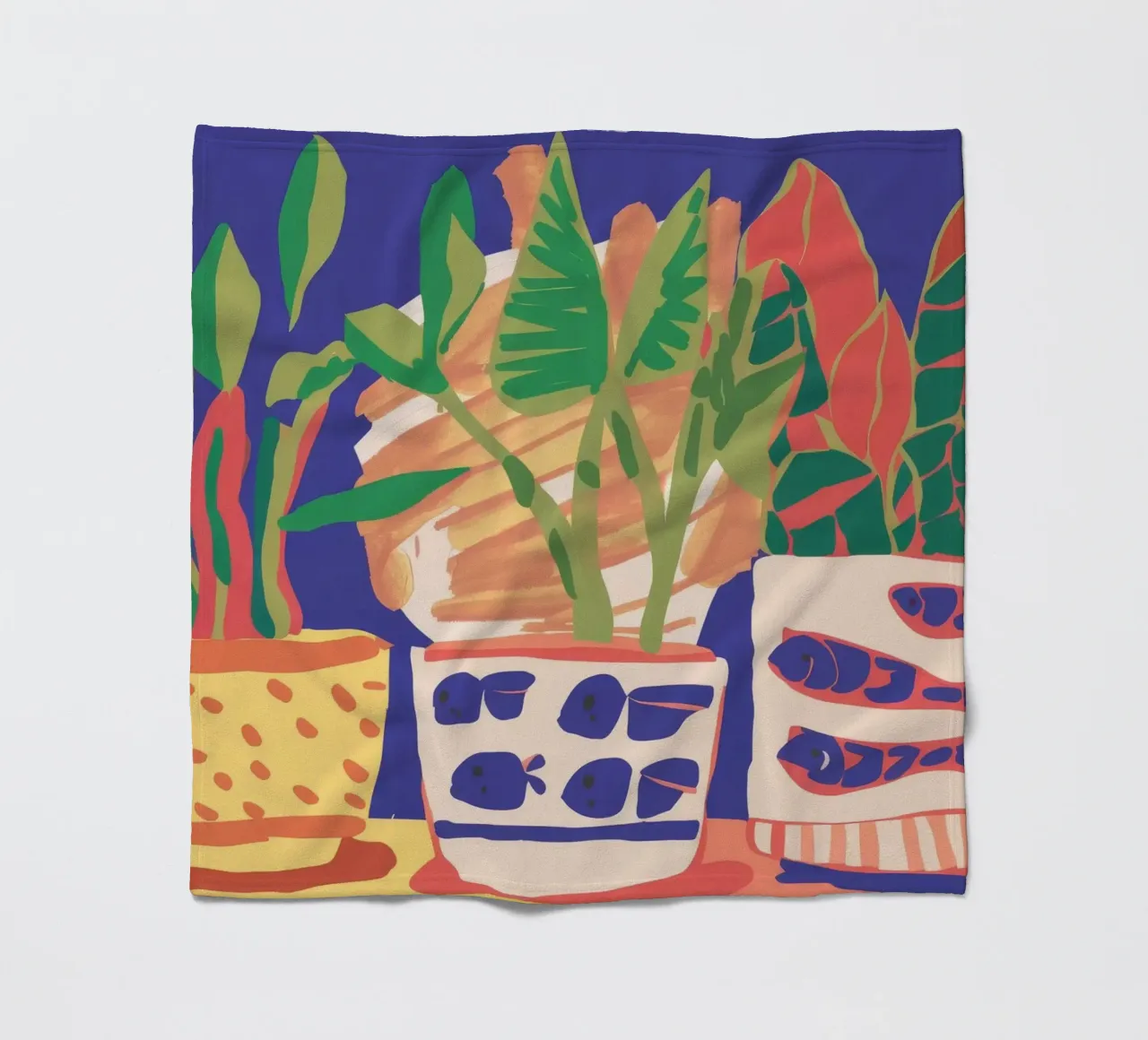 Potted Plant Array fleece blanket by Lumie Layers