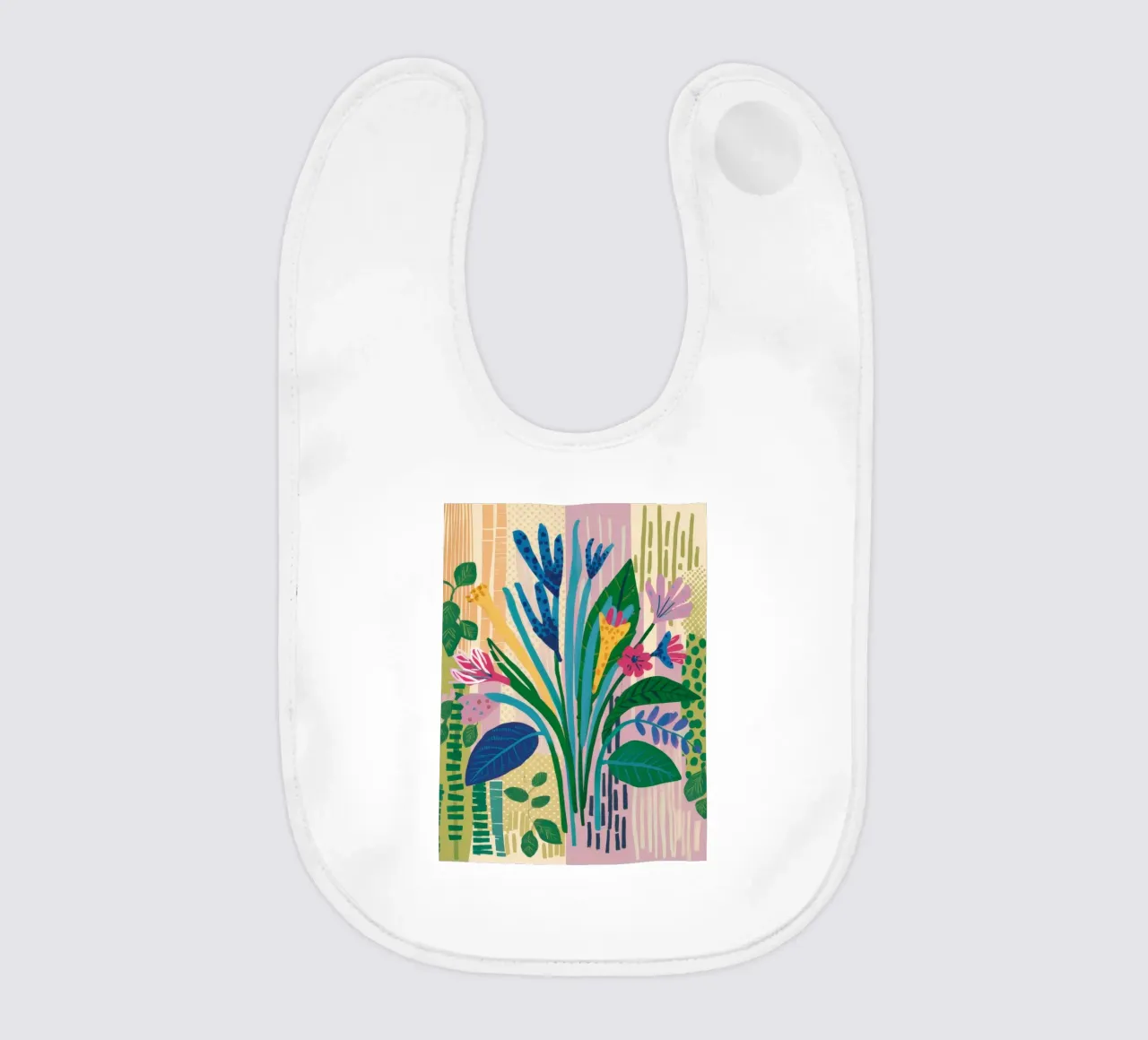 Blue Leaf Serenity baby bib by Grande Serene