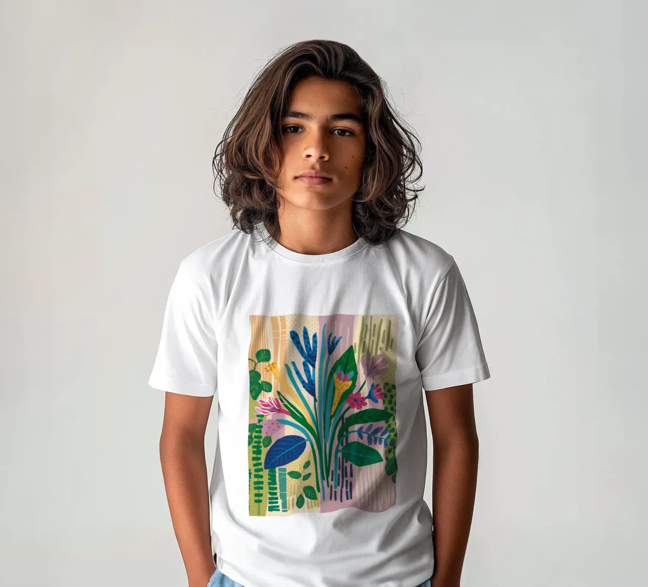 Blue Leaf Serenity Kinder T-Shirt von Grande Serene