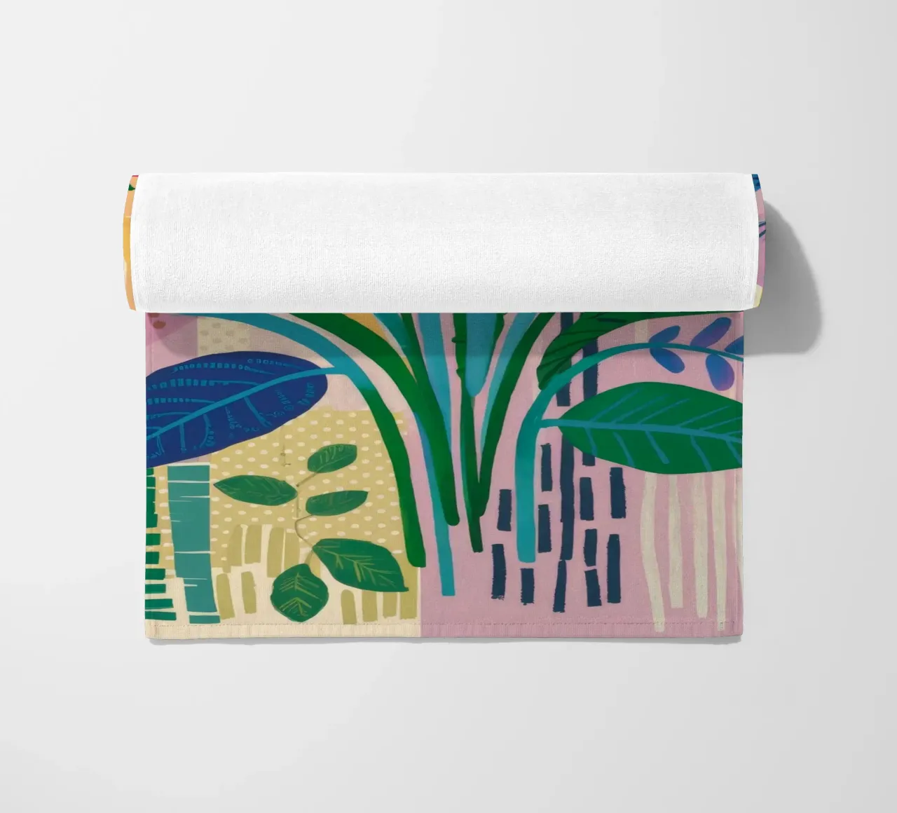 Blue Leaf Serenity beach towel by Grande Serene