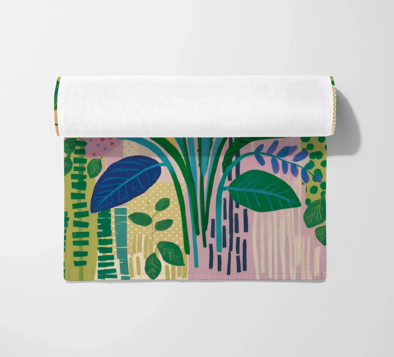 Blue Leaf Serenity beach towel by Grande Serene