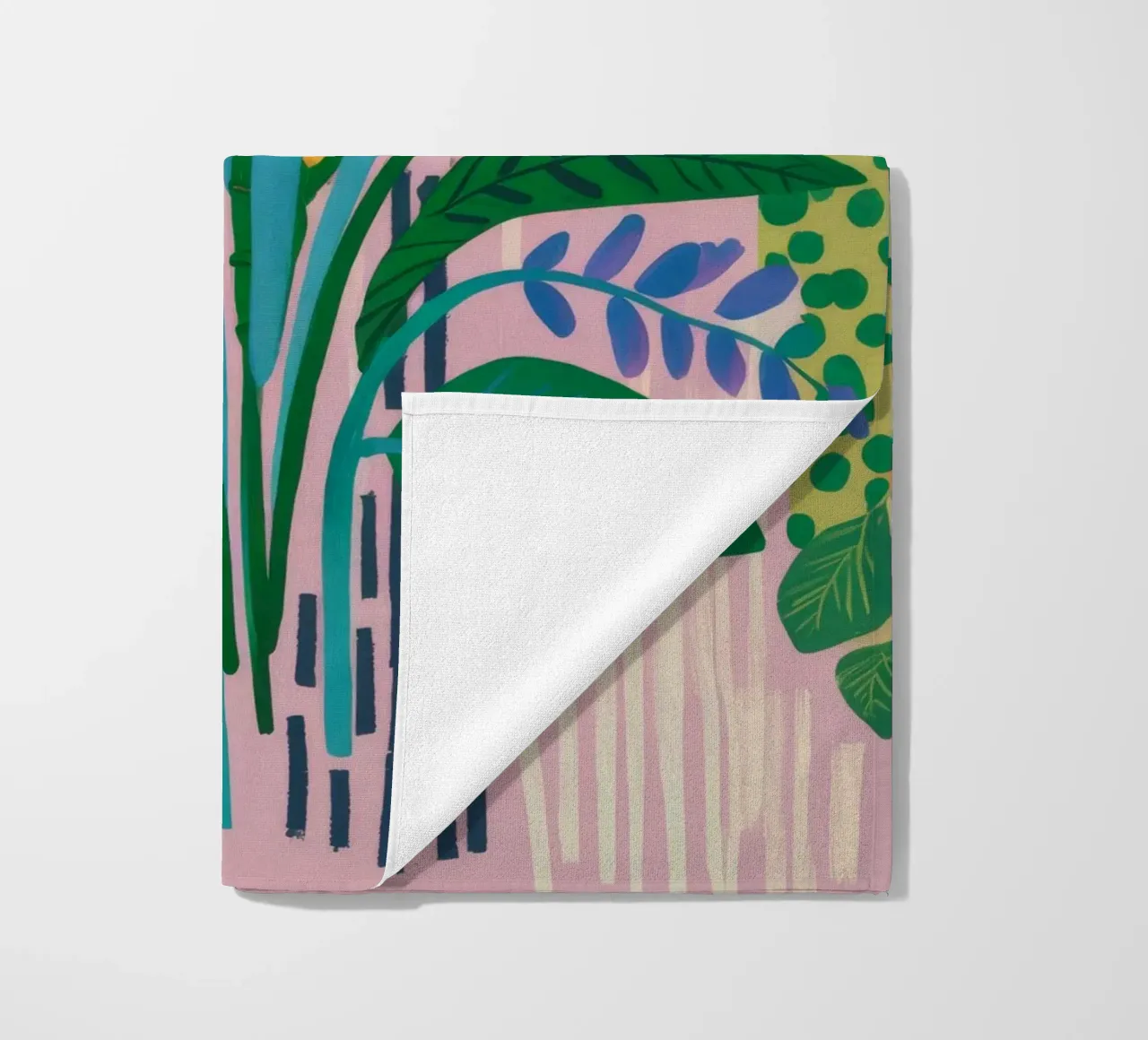 Blue Leaf Serenity beach towel by Grande Serene