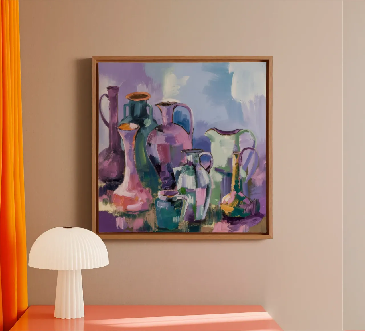 Vasi viola Poesia tela con Cornice a cassetta da Radiance Landscape