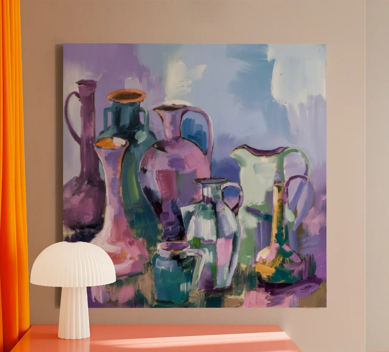 Vasi viola Poesia tela con Cornice a cassetta da Radiance Landscape
