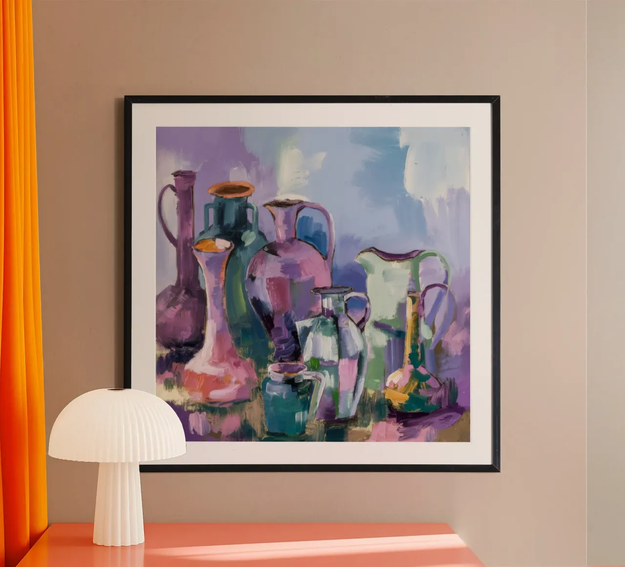 Vasi viola Poesia poster con telaio in plastica da Radiance Landscape