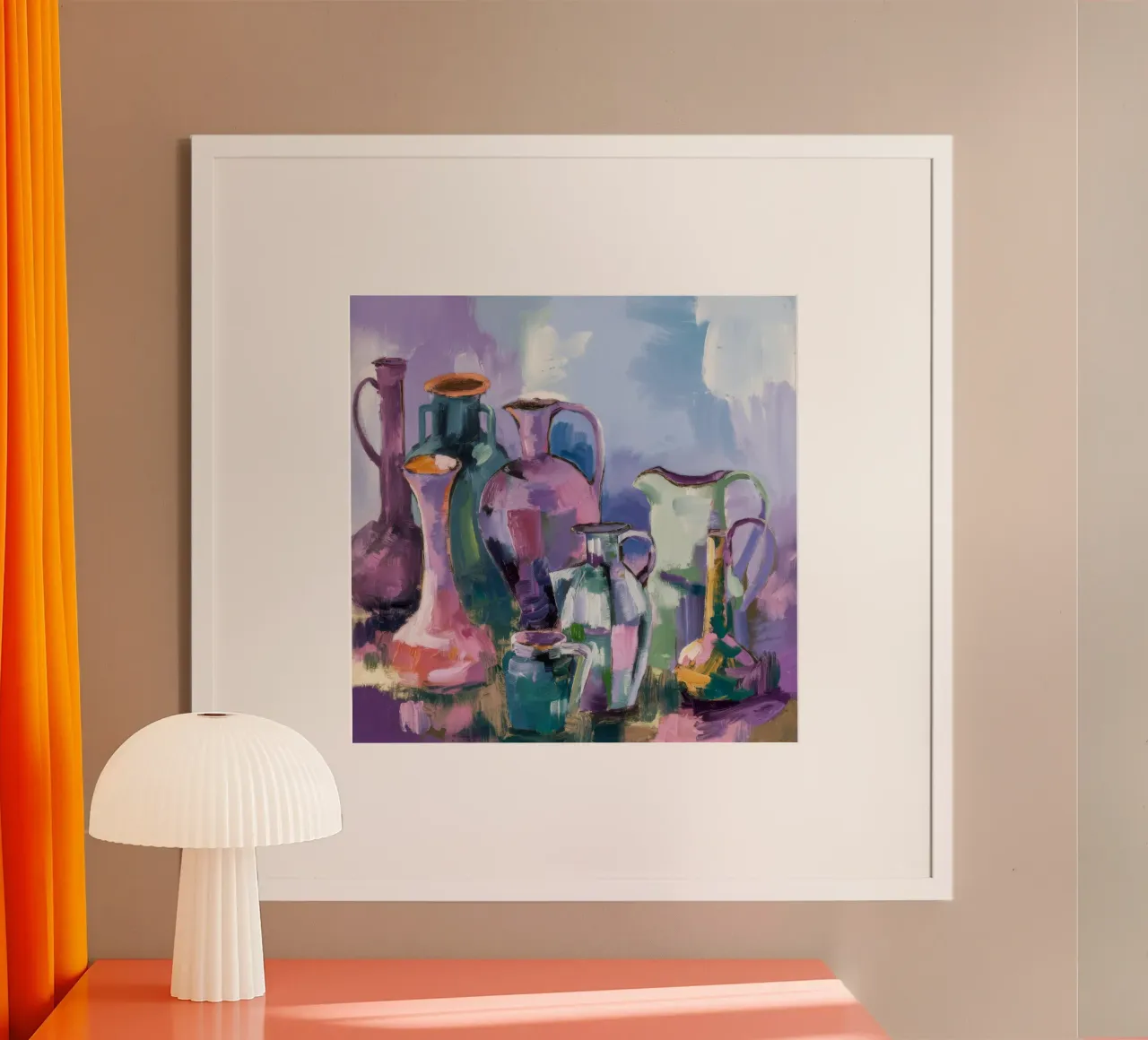 Vasi viola Poesia poster con telaio in plastica da Radiance Landscape